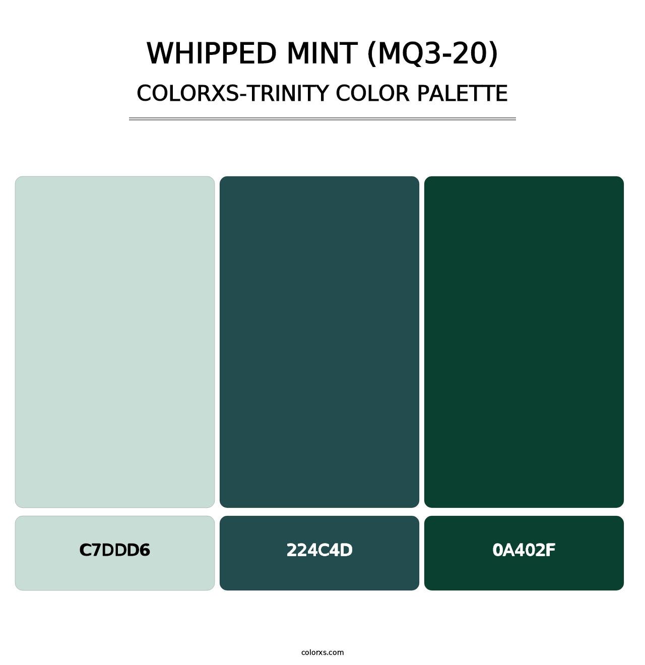 Whipped Mint (MQ3-20) - Colorxs Trinity Palette