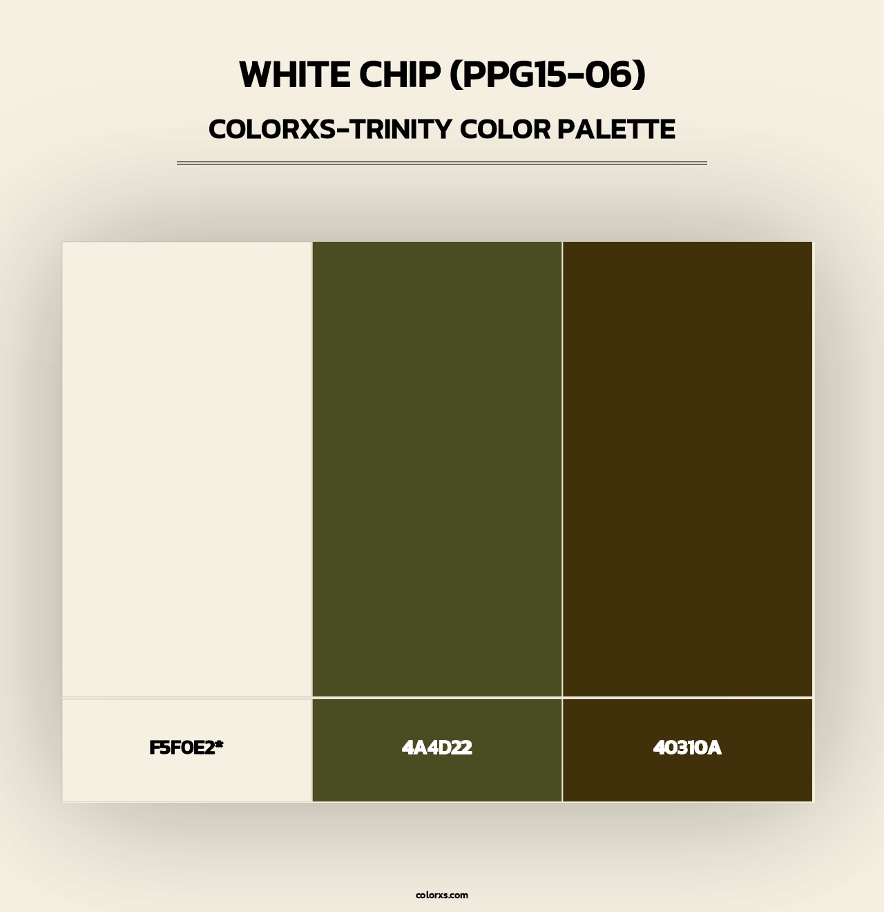 White Chip (PPG15-06) - Colorxs Trinity Palette