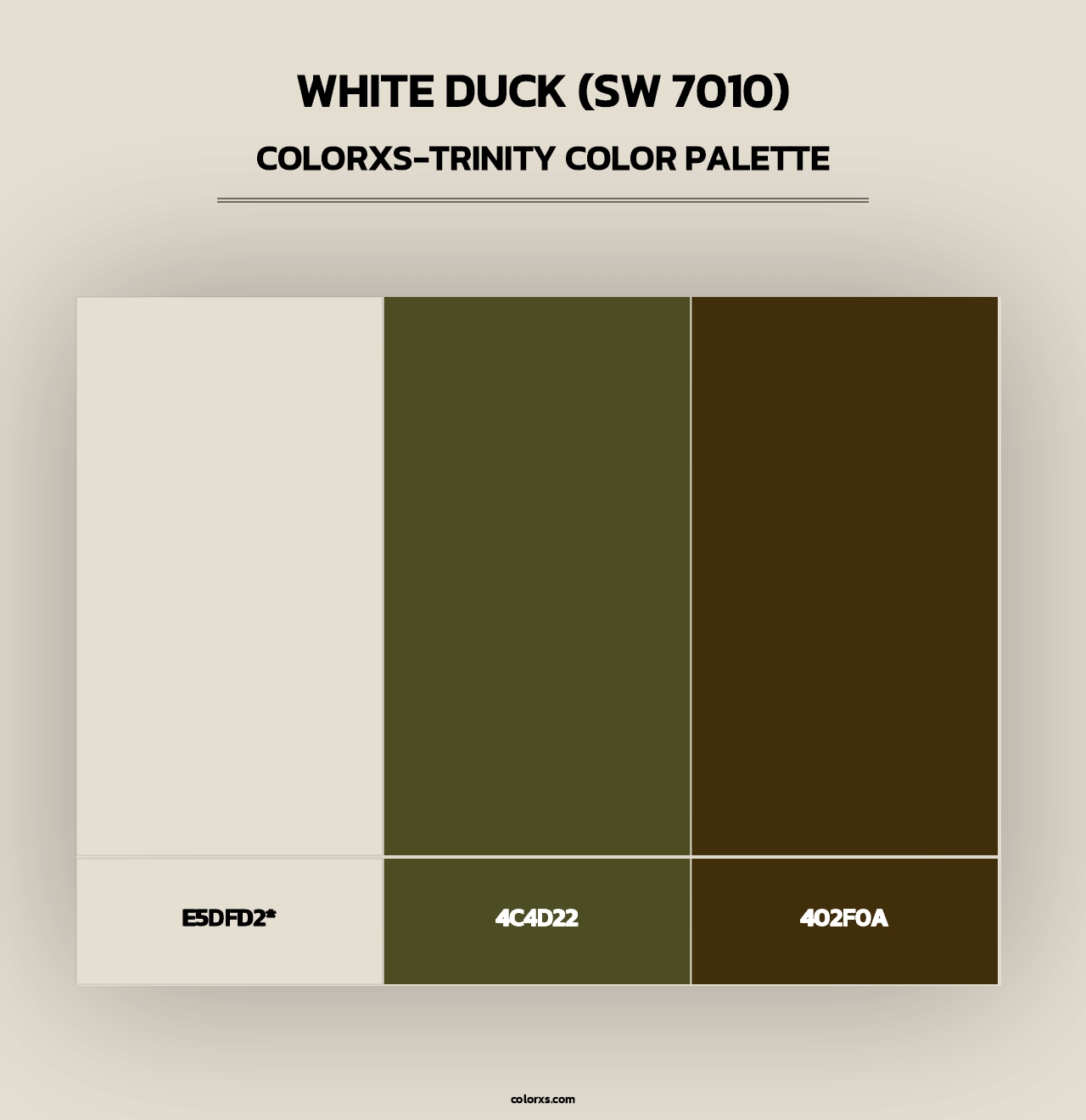 White Duck (SW 7010) - Colorxs Trinity Palette