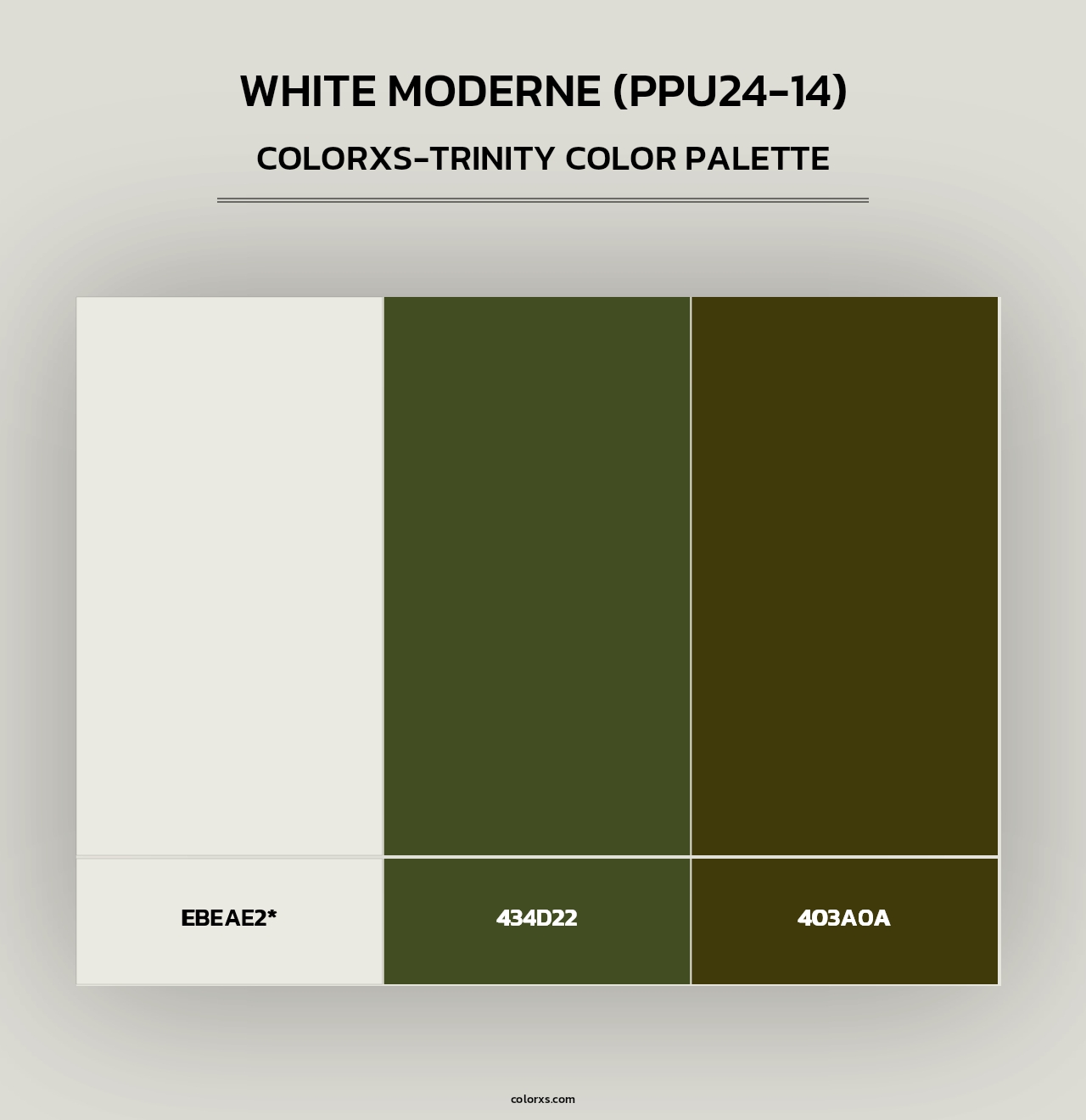 White Moderne (PPU24-14) - Colorxs Trinity Palette