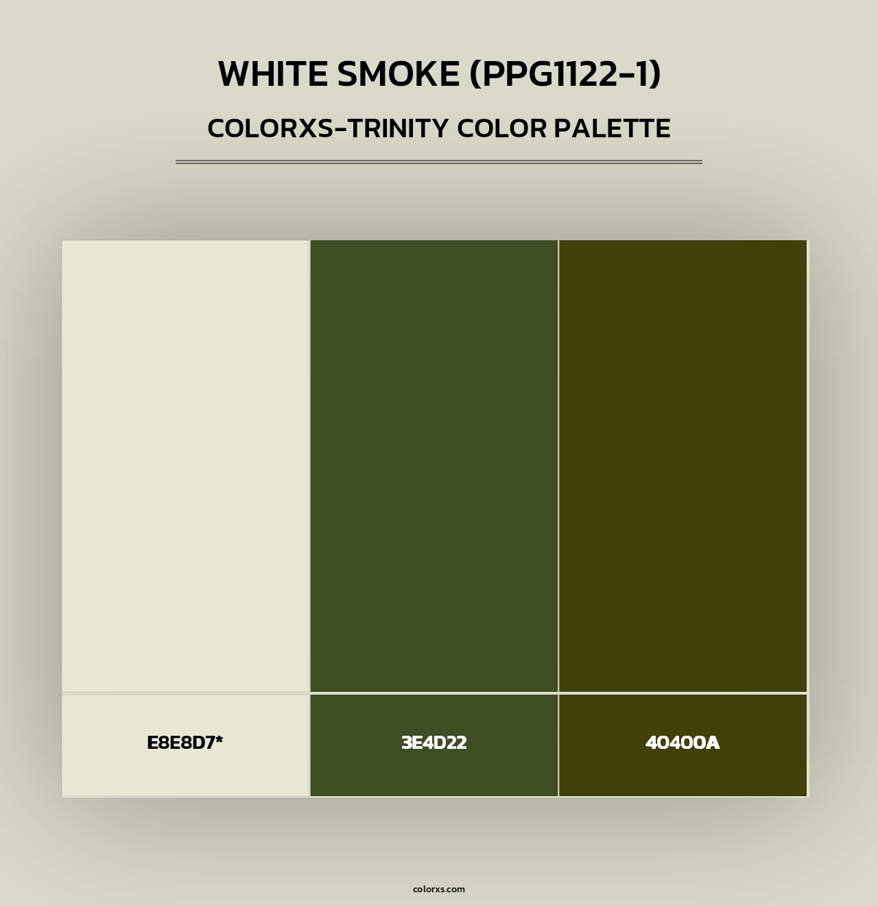 White Smoke (PPG1122-1) - Colorxs Trinity Palette