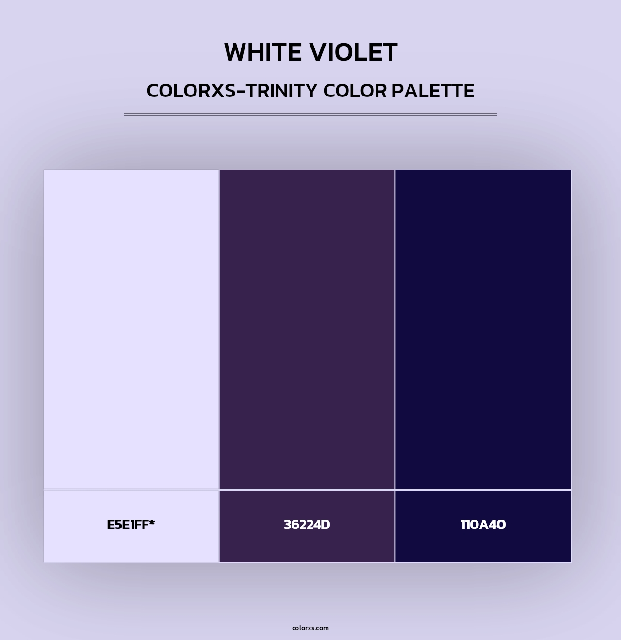 White Violet - Colorxs Trinity Palette