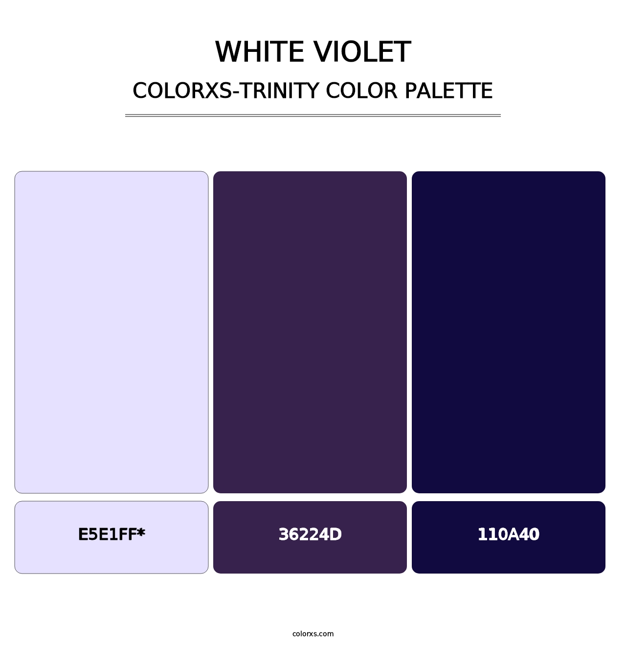White Violet - Colorxs Trinity Palette