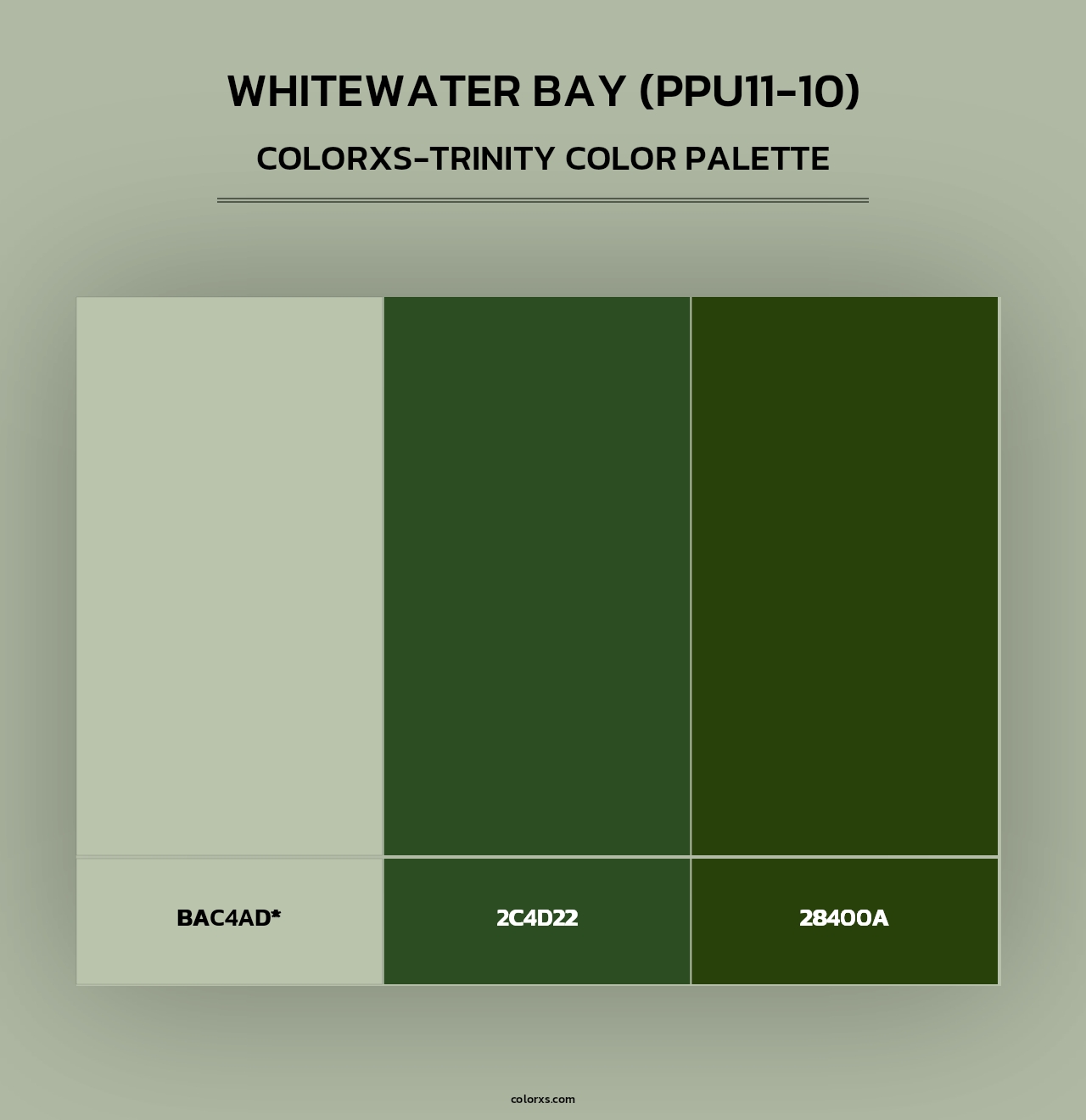 Whitewater Bay (PPU11-10) - Colorxs Trinity Palette