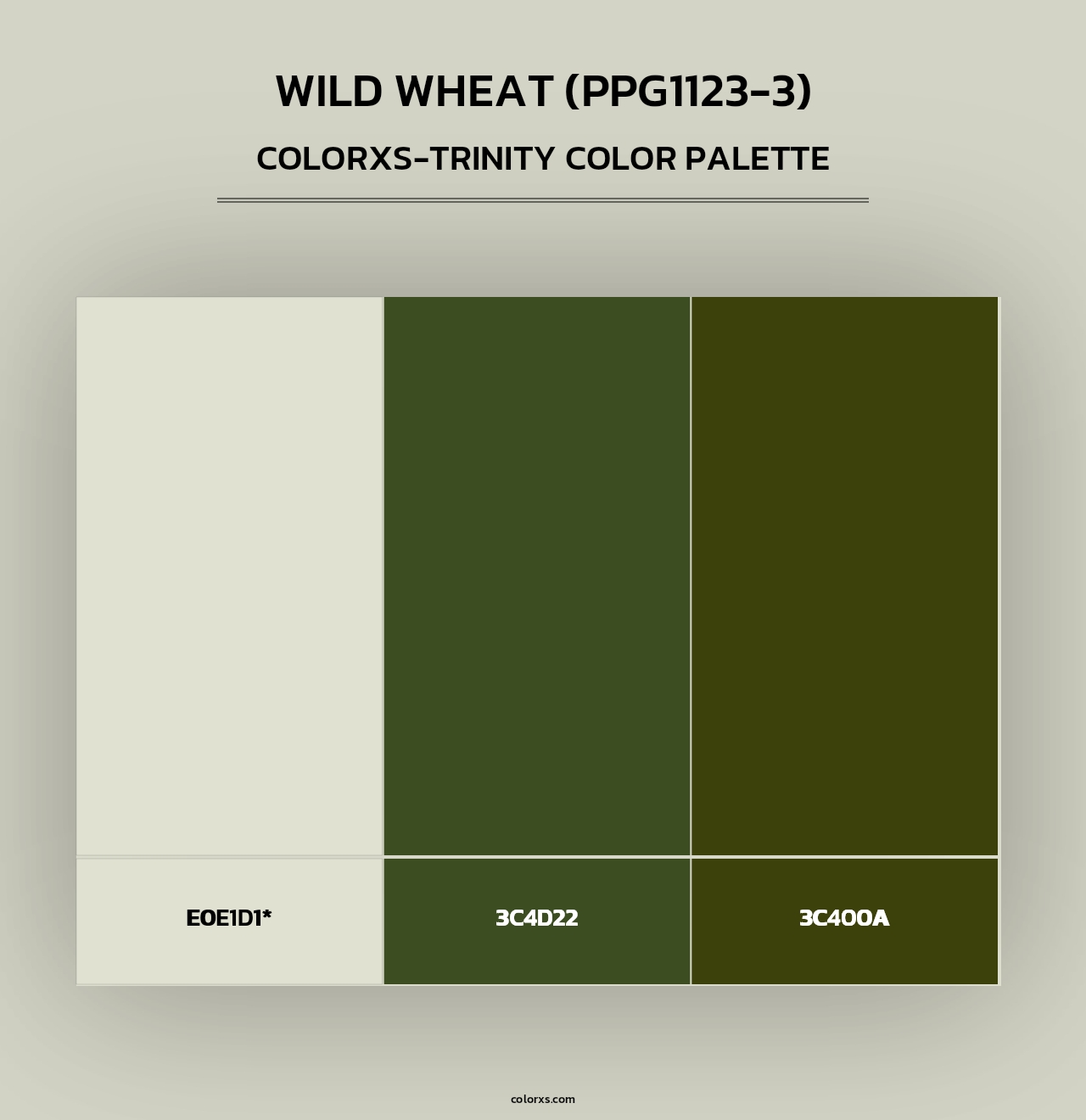Wild Wheat (PPG1123-3) - Colorxs Trinity Palette
