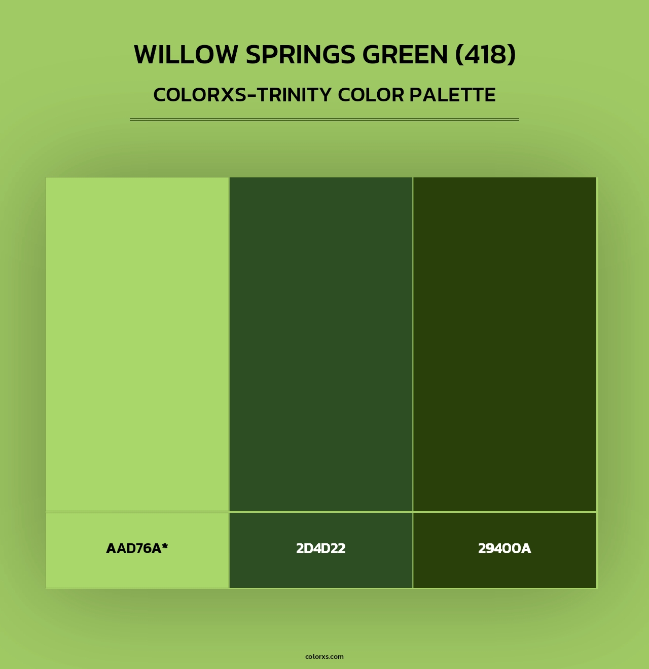 Willow Springs Green (418) - Colorxs Trinity Palette