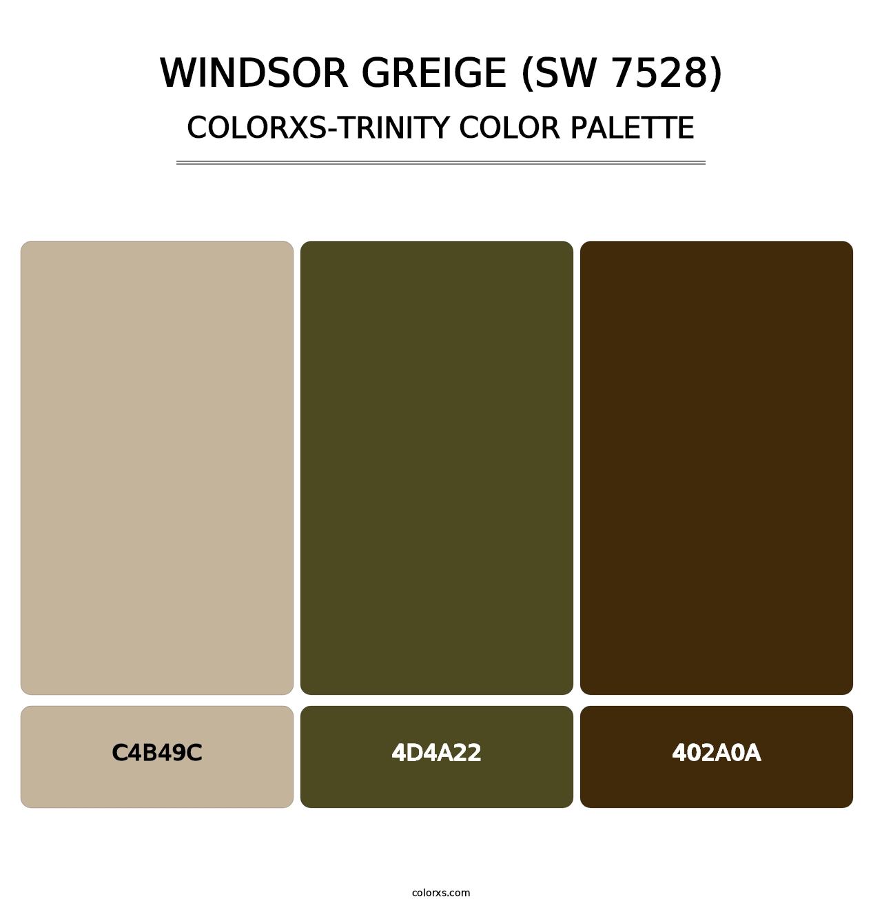 Windsor Greige (SW 7528) - Colorxs Trinity Palette