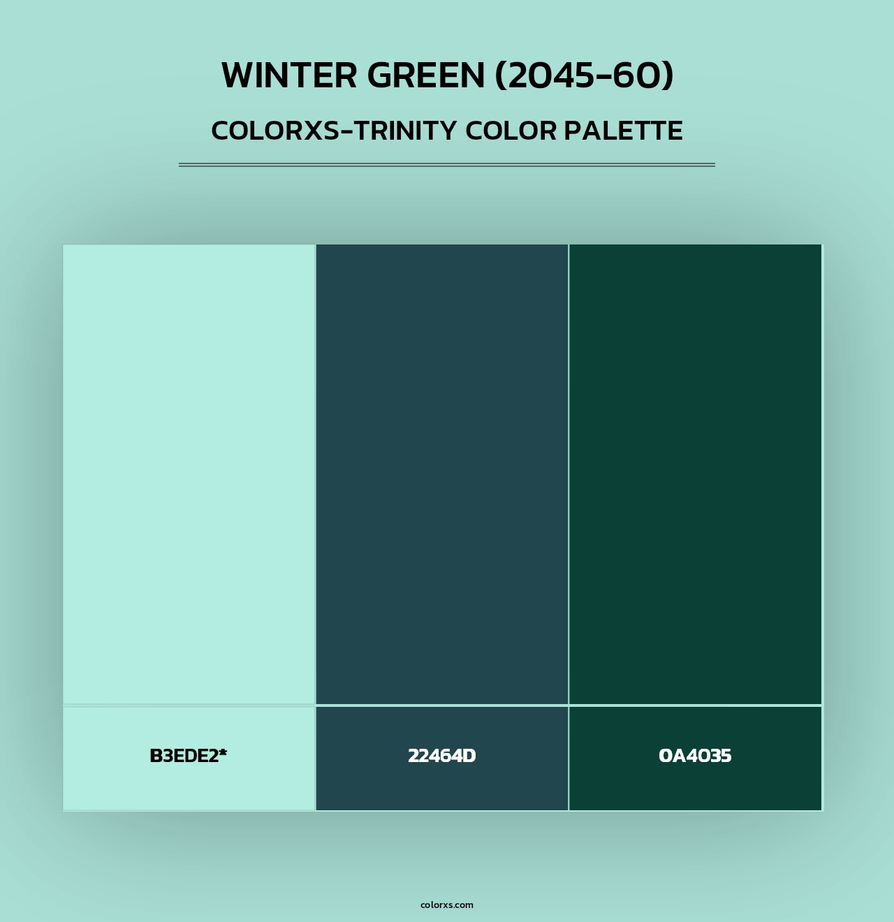 Winter Green (2045-60) - Colorxs Trinity Palette