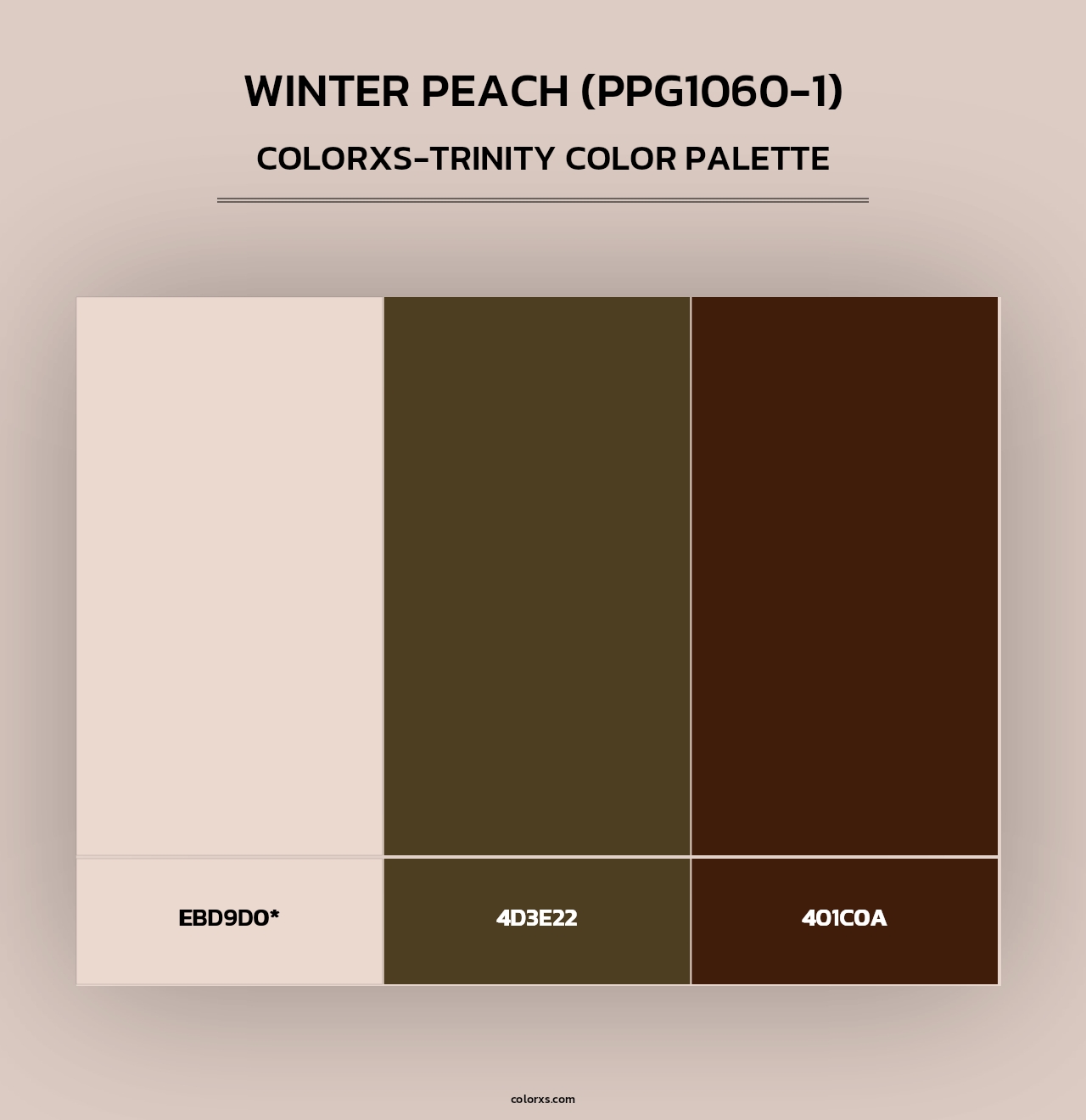 Winter Peach (PPG1060-1) - Colorxs Trinity Palette