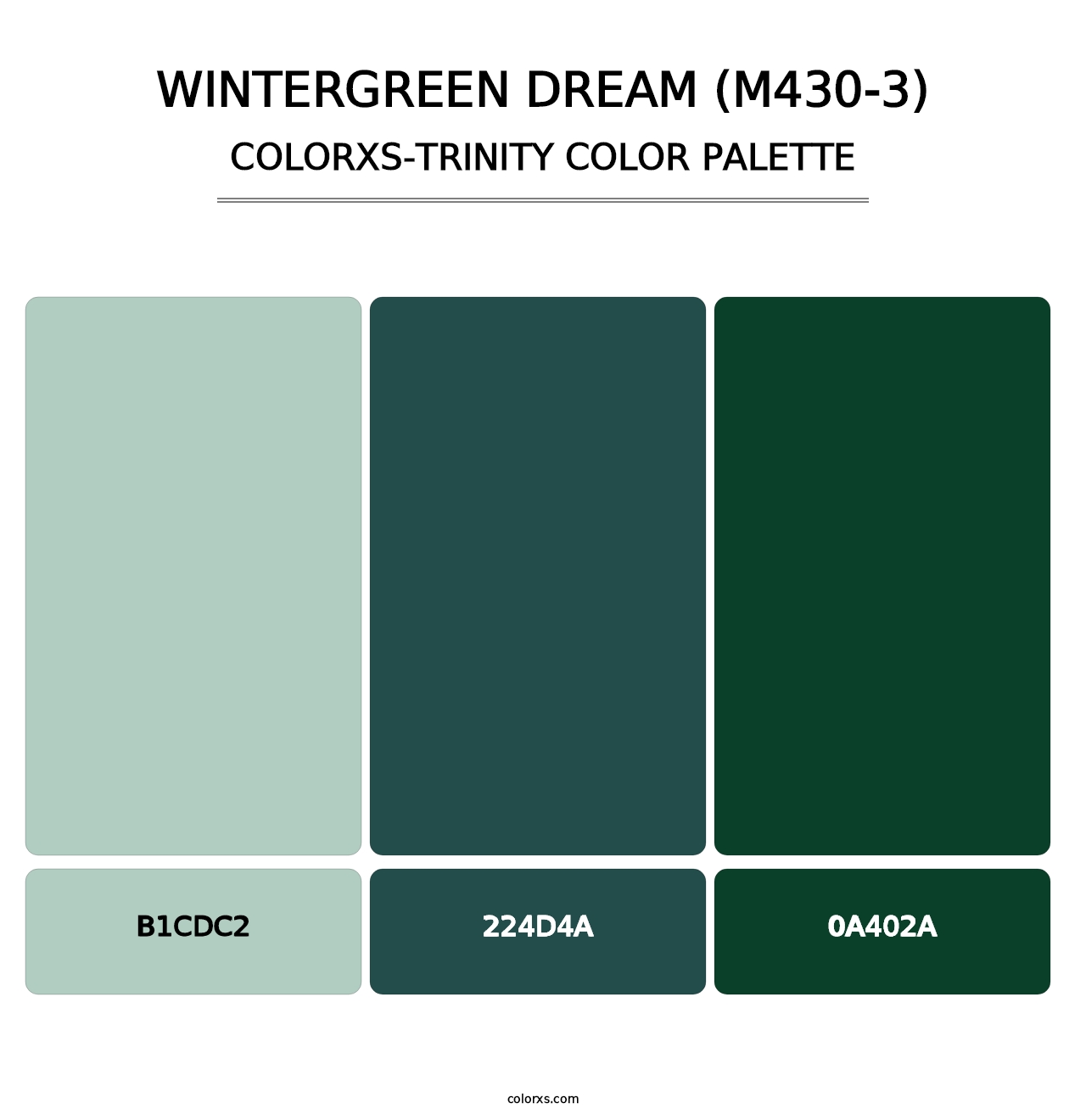 Wintergreen Dream (M430-3) - Colorxs Trinity Palette
