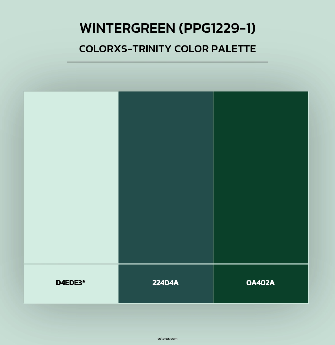 Wintergreen (PPG1229-1) - Colorxs Trinity Palette