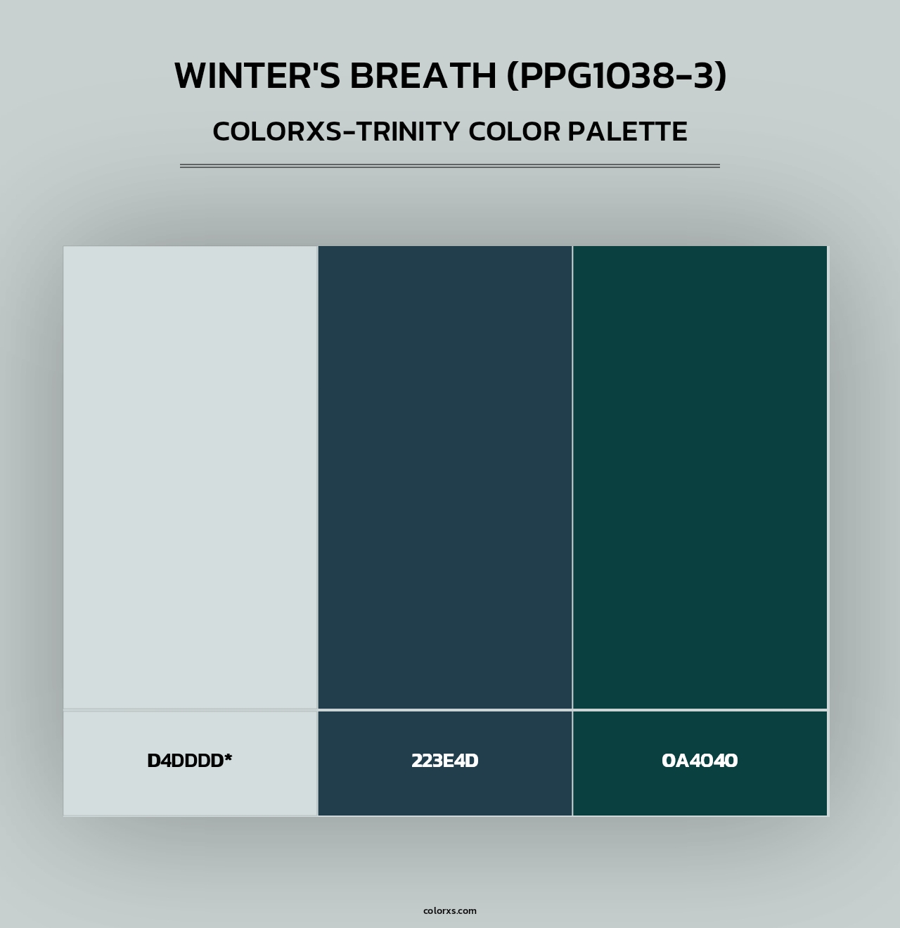 Winter's Breath (PPG1038-3) - Colorxs Trinity Palette
