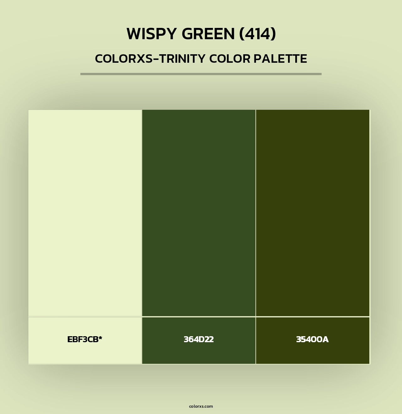 Wispy Green (414) - Colorxs Trinity Palette