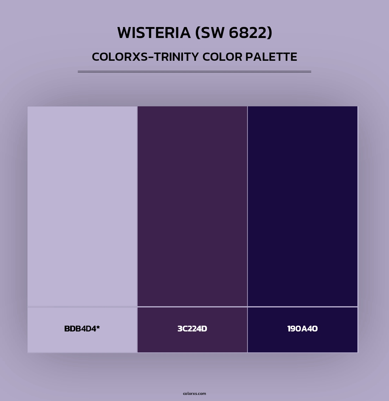 Wisteria (SW 6822) - Colorxs Trinity Palette