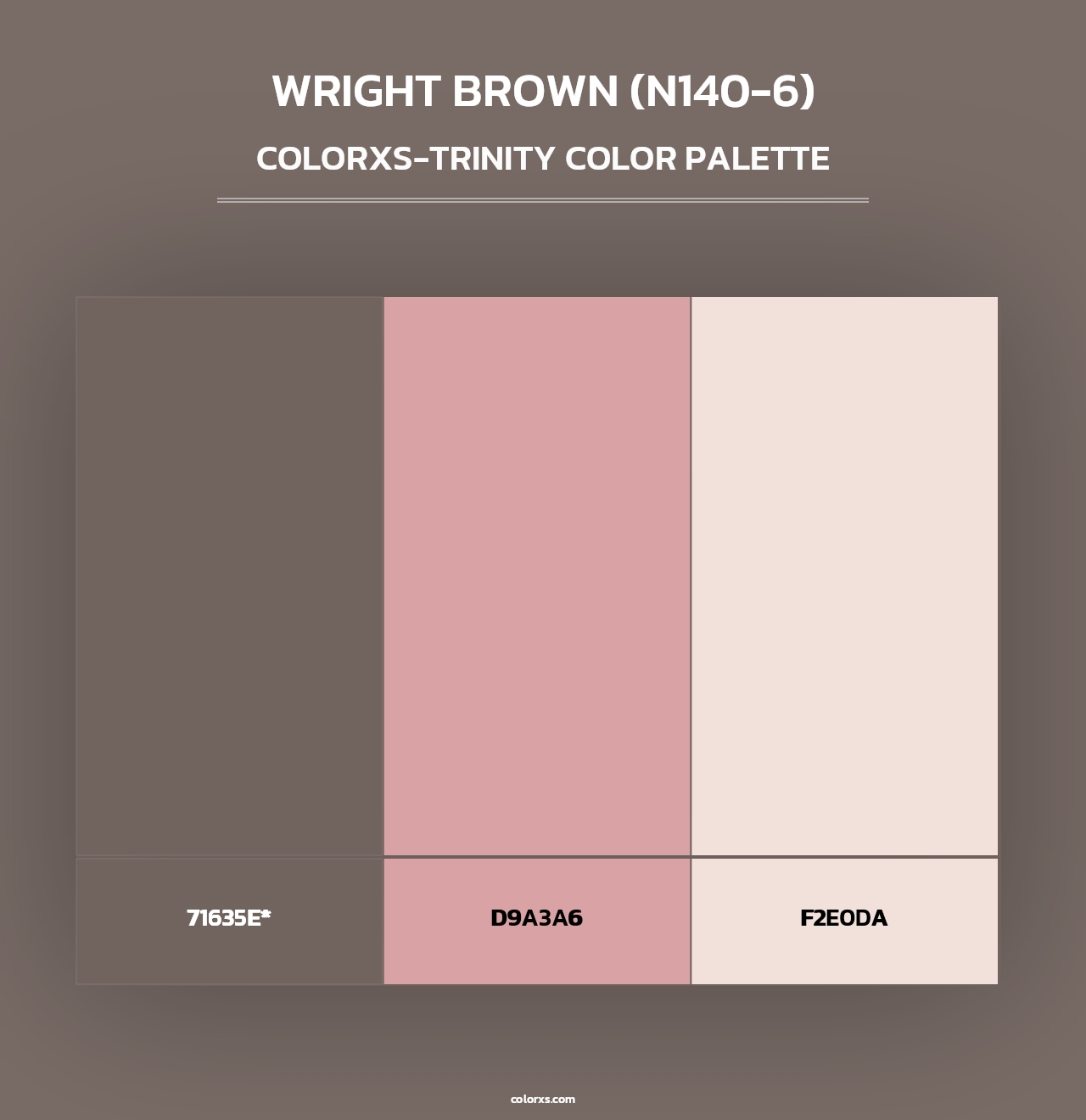 Wright Brown (N140-6) - Colorxs Trinity Palette
