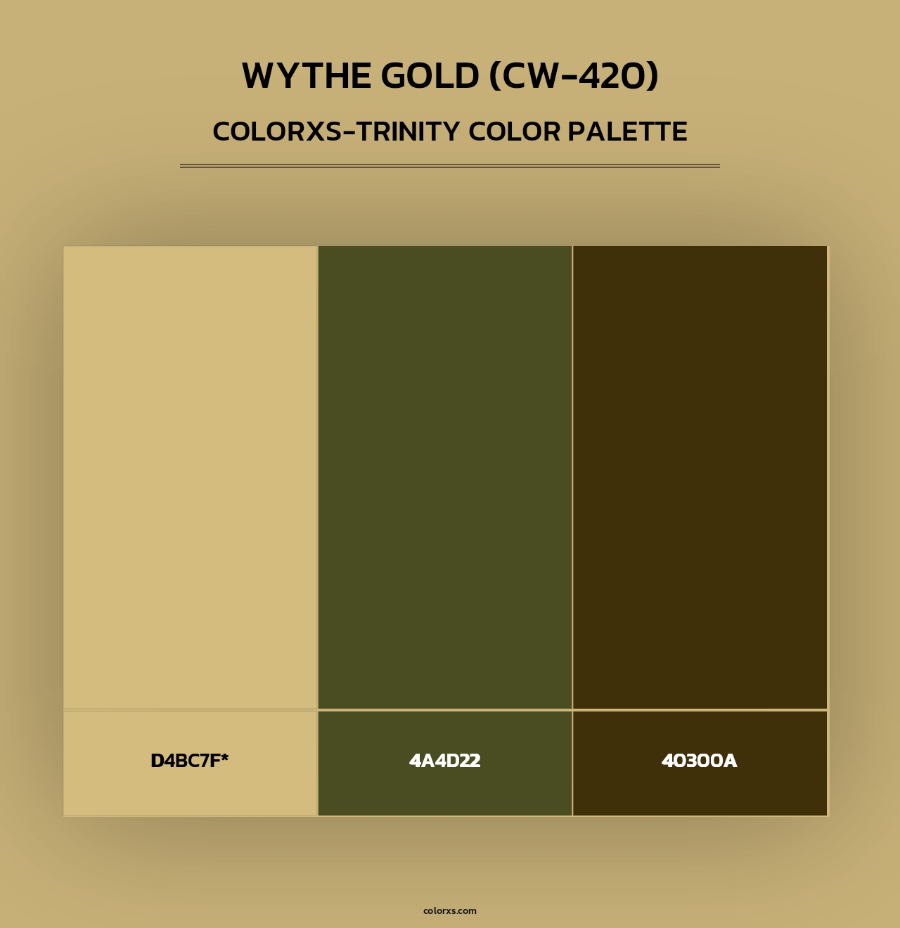 Wythe Gold (CW-420) - Colorxs Trinity Palette