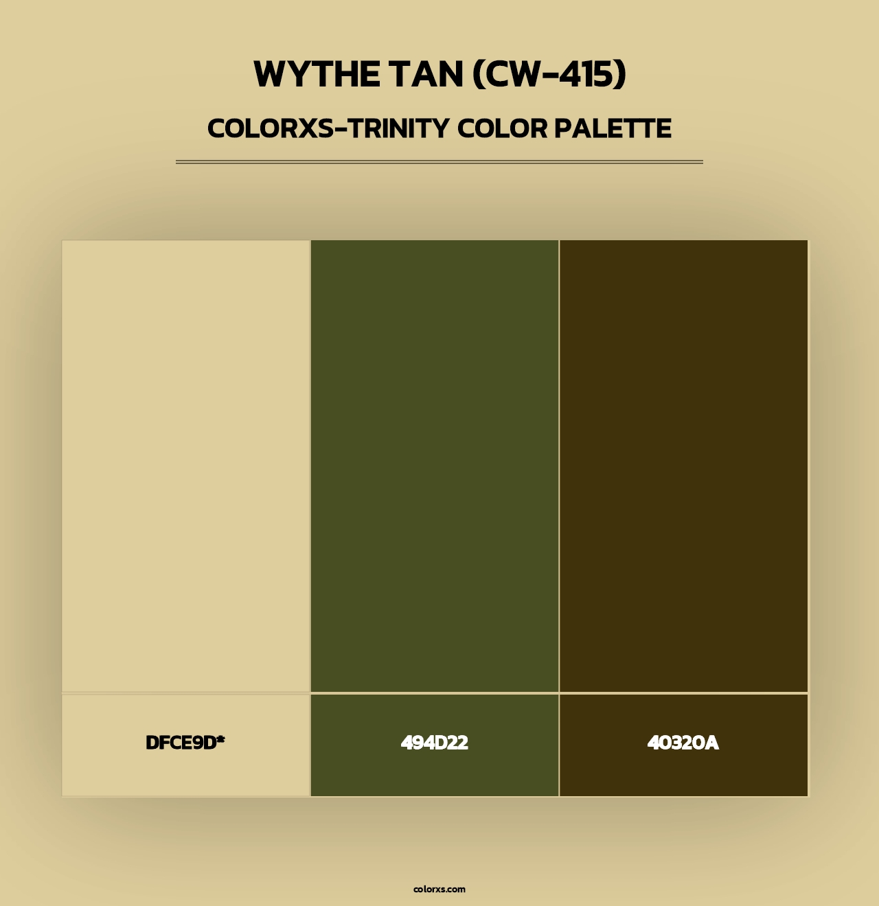 Wythe Tan (CW-415) - Colorxs Trinity Palette