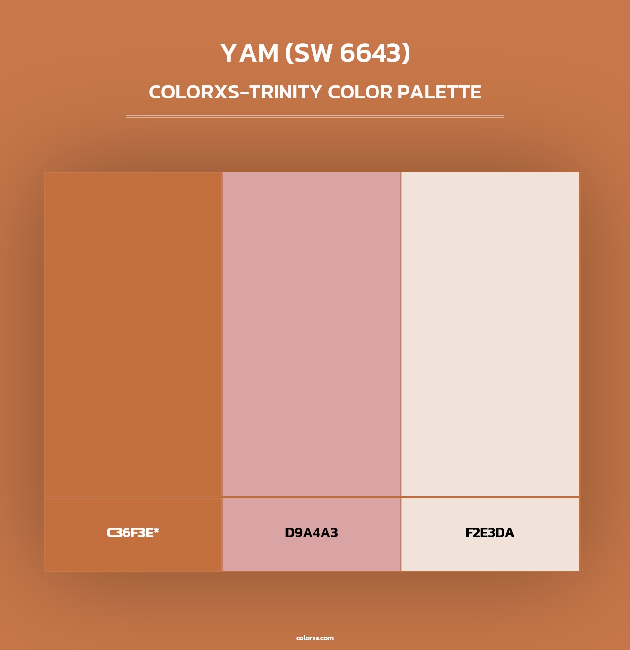 Yam (SW 6643) - Colorxs Trinity Palette