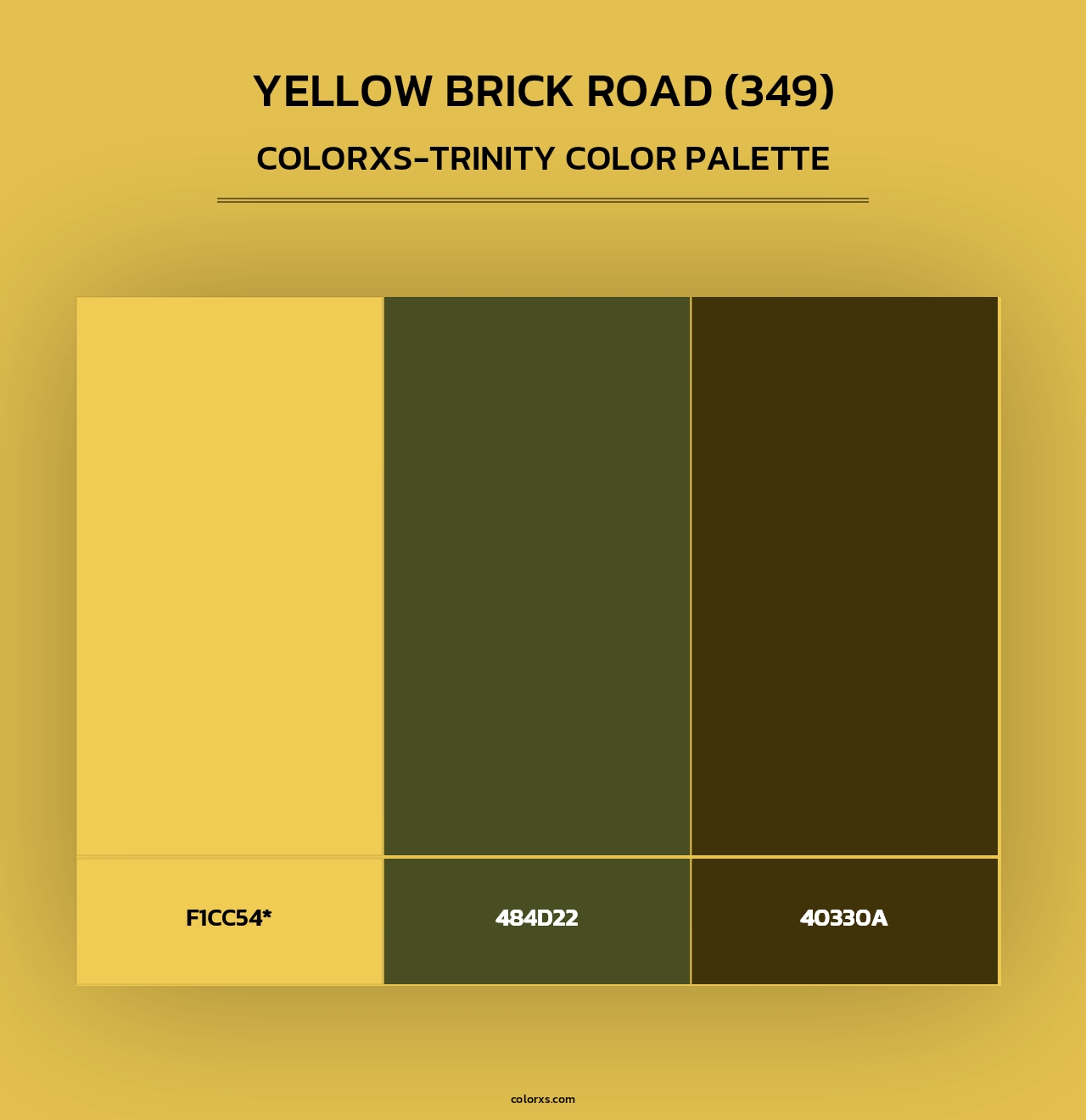 Yellow Brick Road (349) - Colorxs Trinity Palette