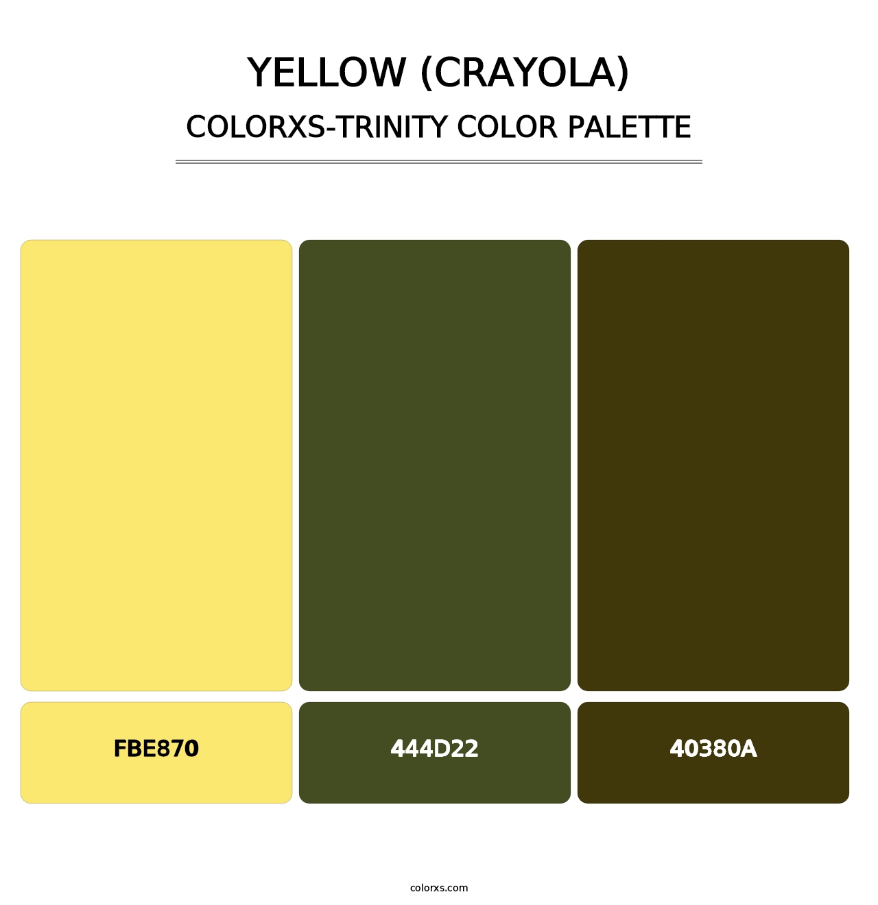 Yellow (Crayola) - Colorxs Trinity Palette