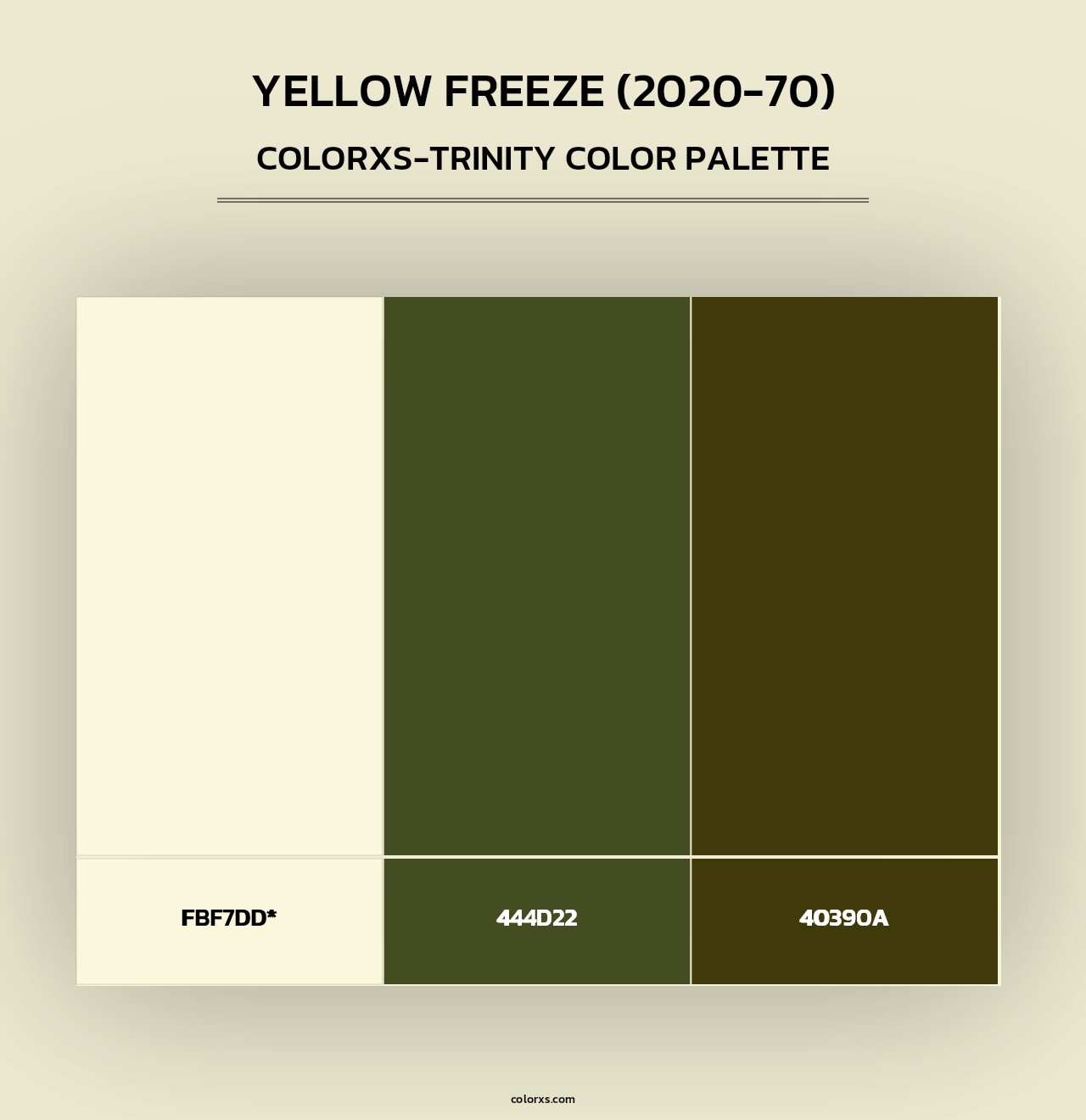Yellow Freeze (2020-70) - Colorxs Trinity Palette