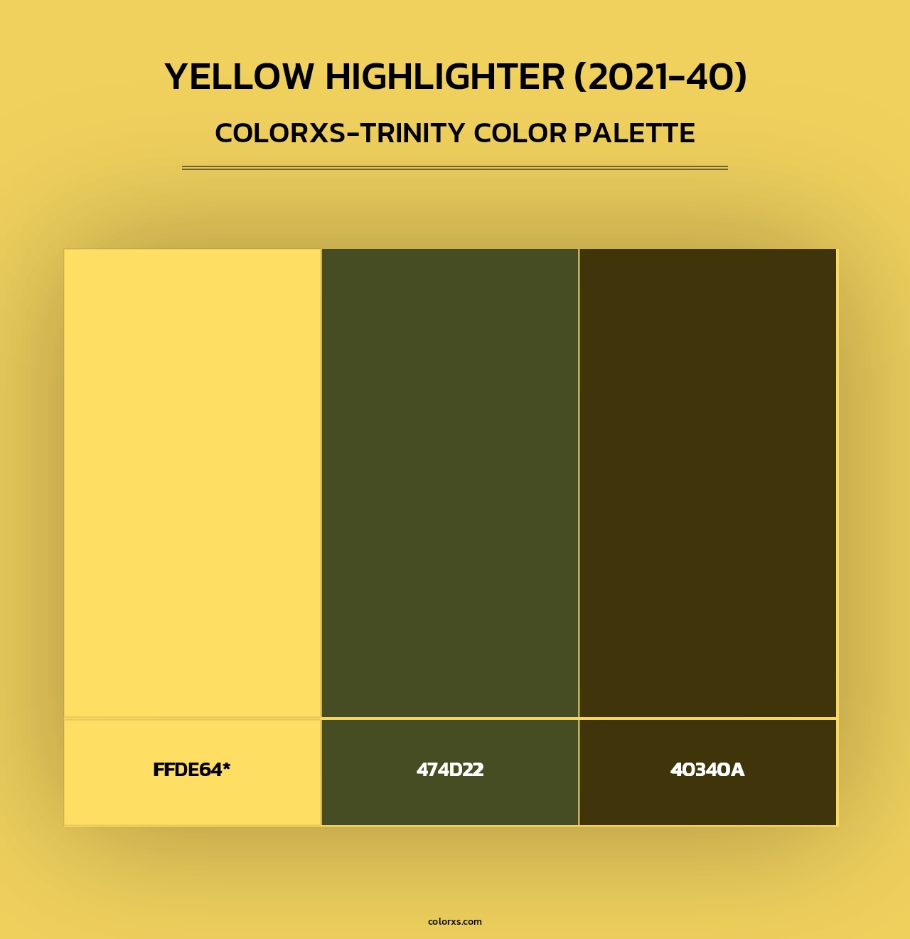 Yellow Highlighter (2021-40) - Colorxs Trinity Palette