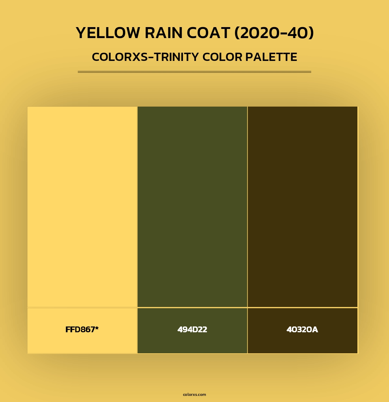 Yellow Rain Coat (2020-40) - Colorxs Trinity Palette