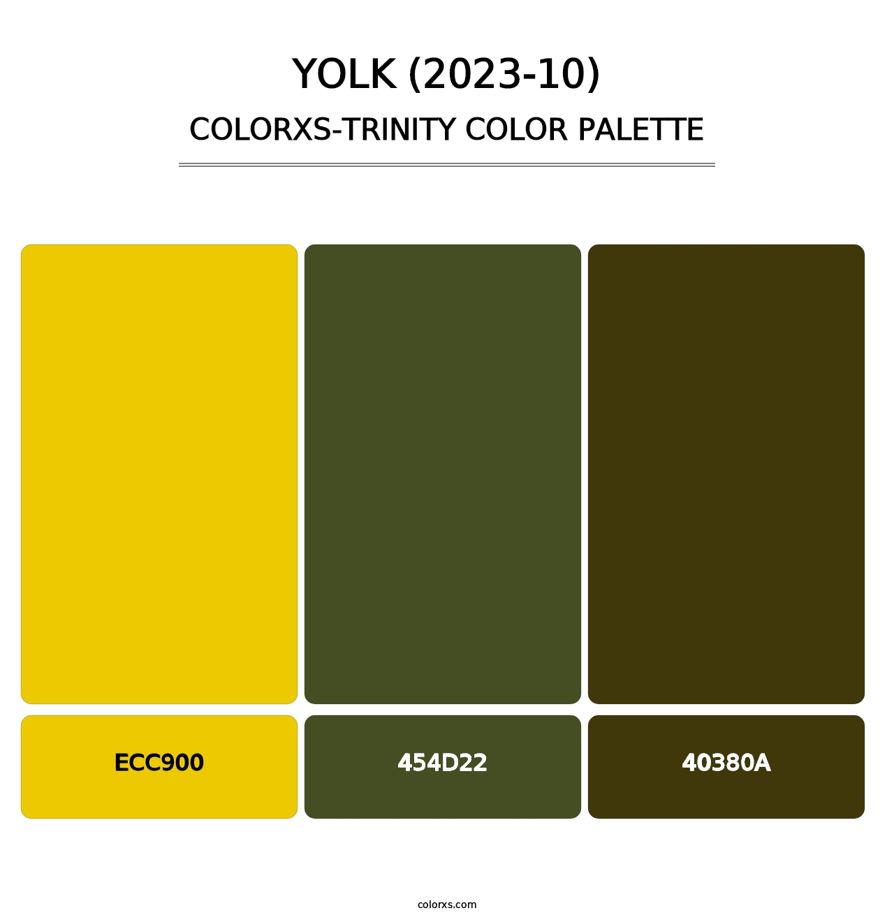 Yolk (2023-10) - Colorxs Trinity Palette