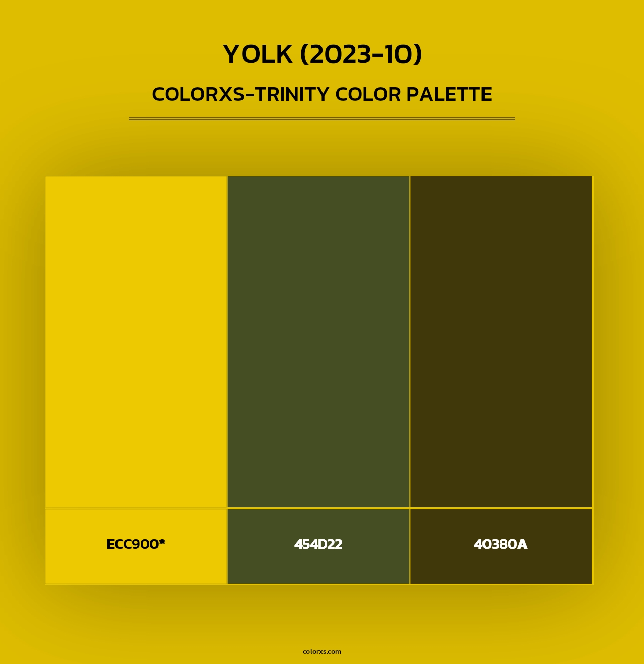 Yolk (2023-10) - Colorxs Trinity Palette