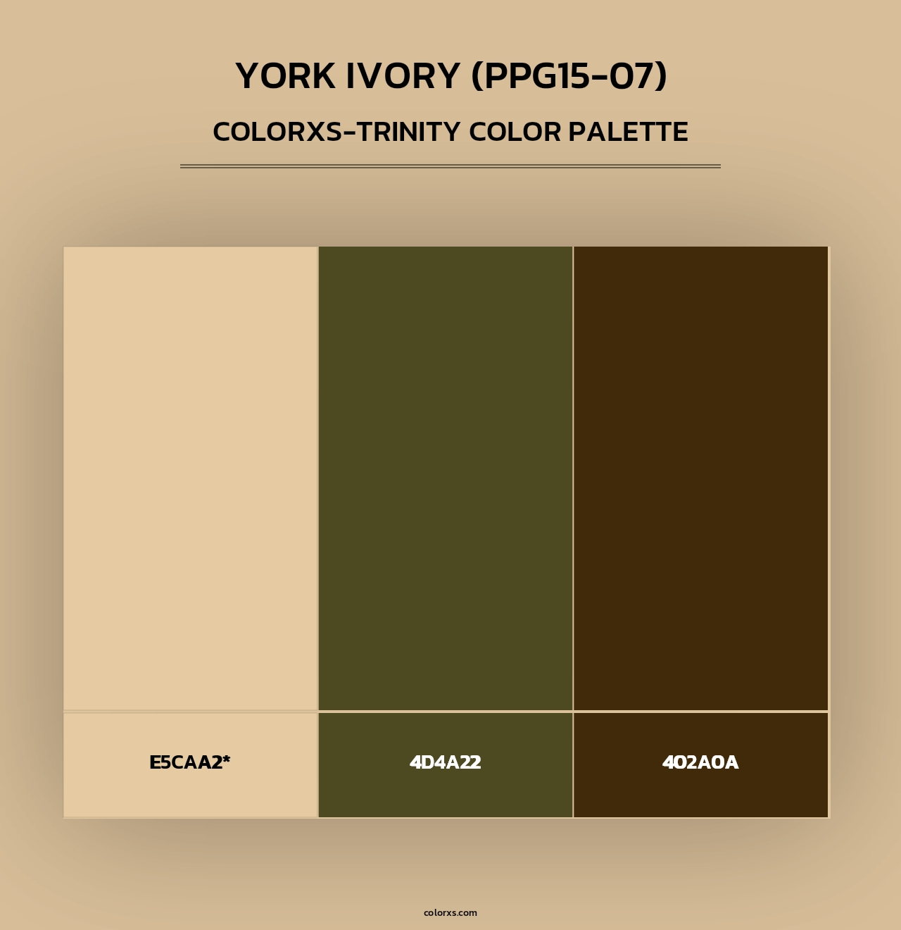 York Ivory (PPG15-07) - Colorxs Trinity Palette