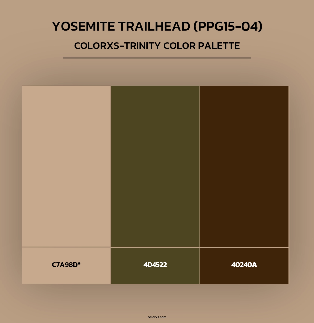 Yosemite Trailhead (PPG15-04) - Colorxs Trinity Palette