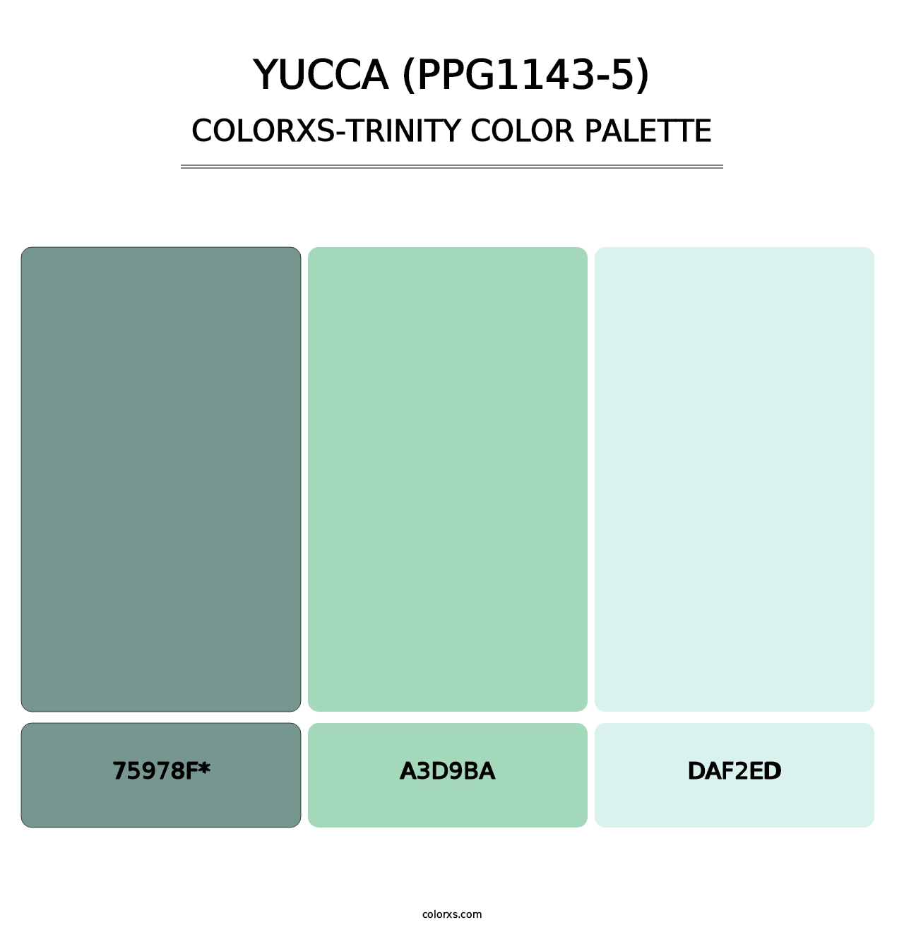 Yucca (PPG1143-5) - Colorxs Trinity Palette
