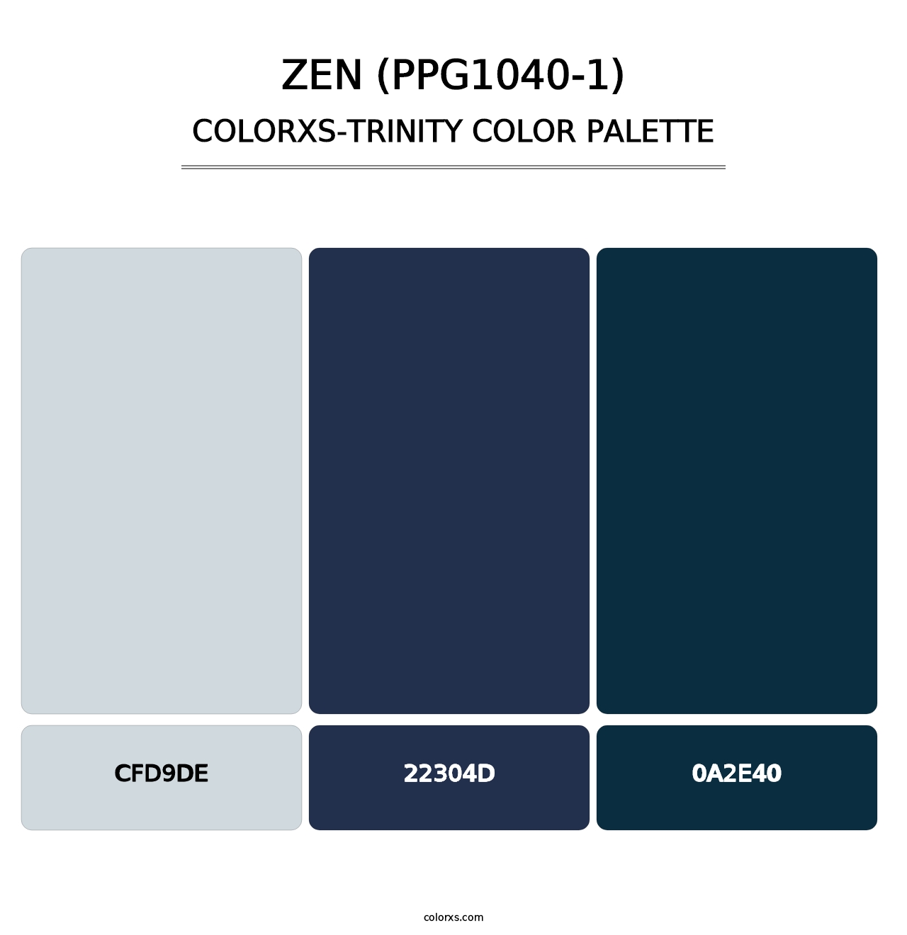 Zen (PPG1040-1) - Colorxs Trinity Palette