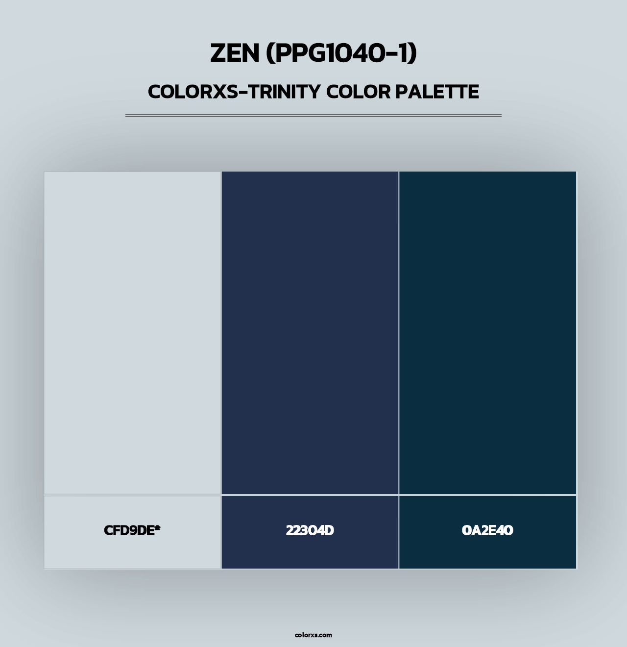 Zen (PPG1040-1) - Colorxs Trinity Palette