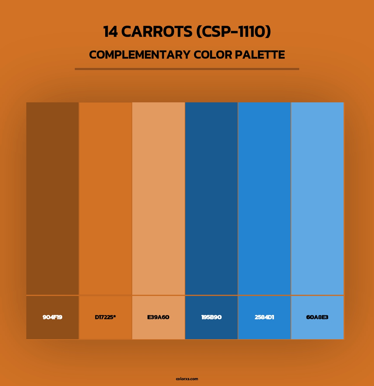 14 Carrots (CSP-1110) - Complementary Color Palette