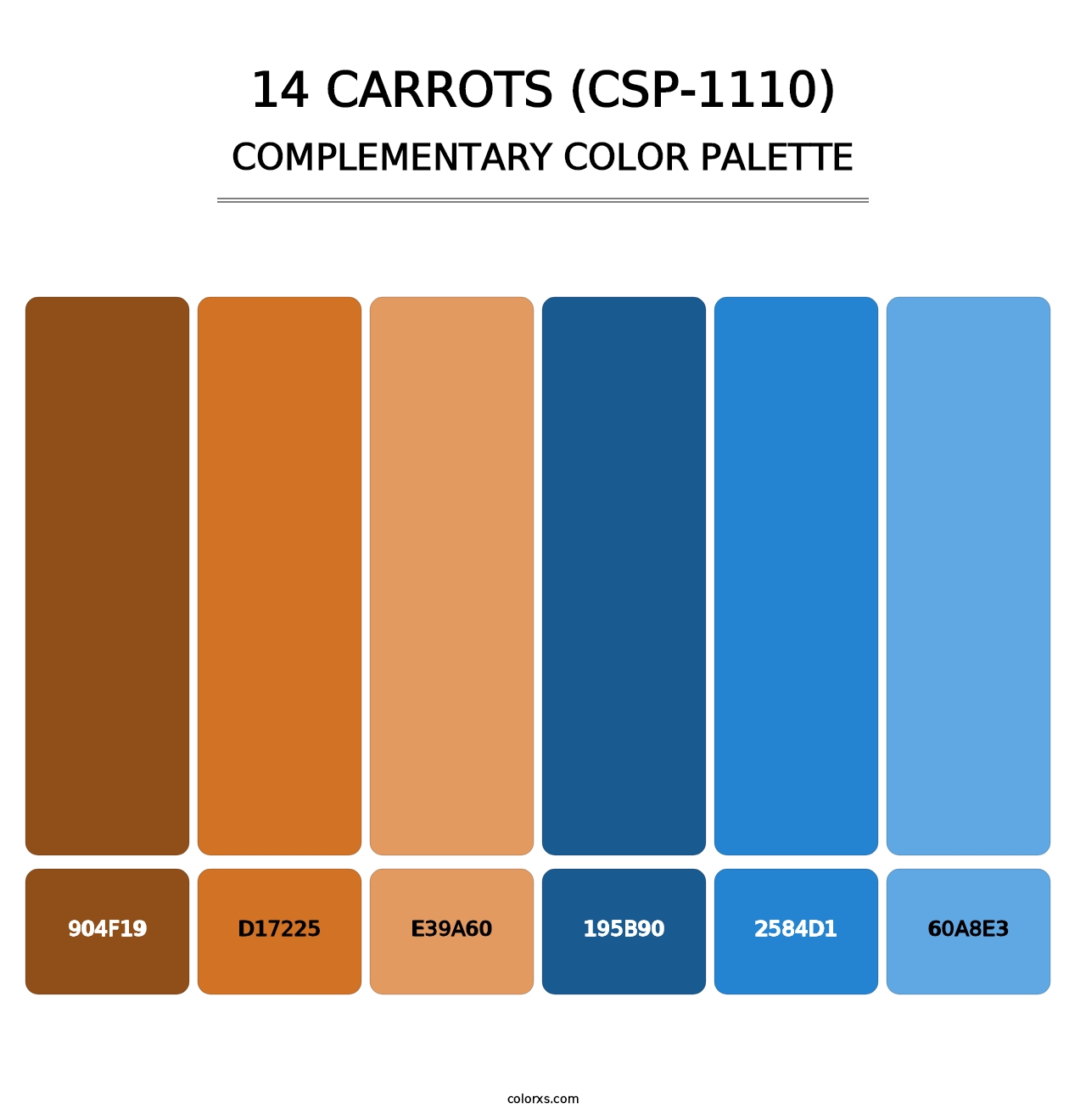 14 Carrots (CSP-1110) - Complementary Color Palette