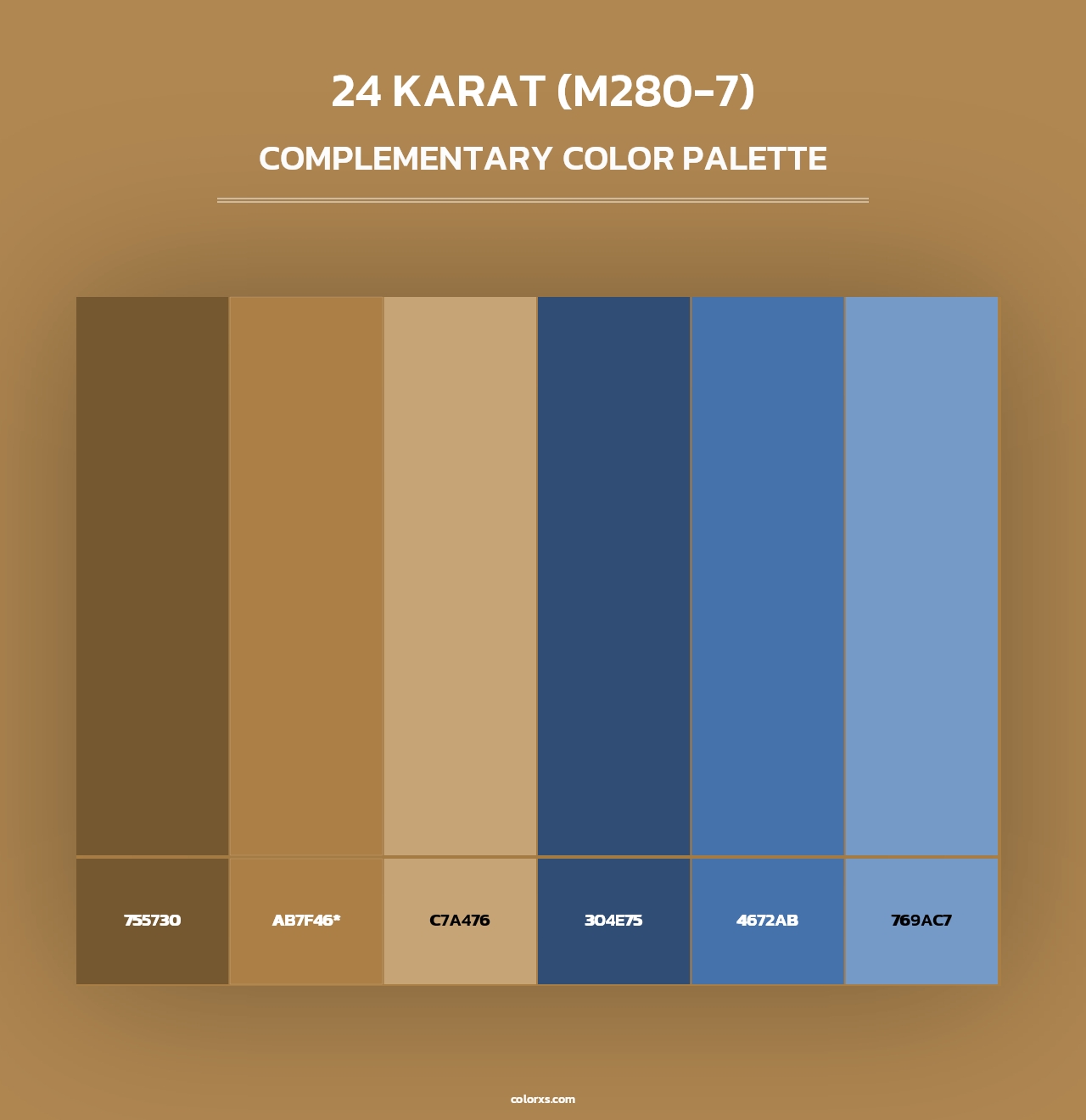 24 Karat (M280-7) - Complementary Color Palette