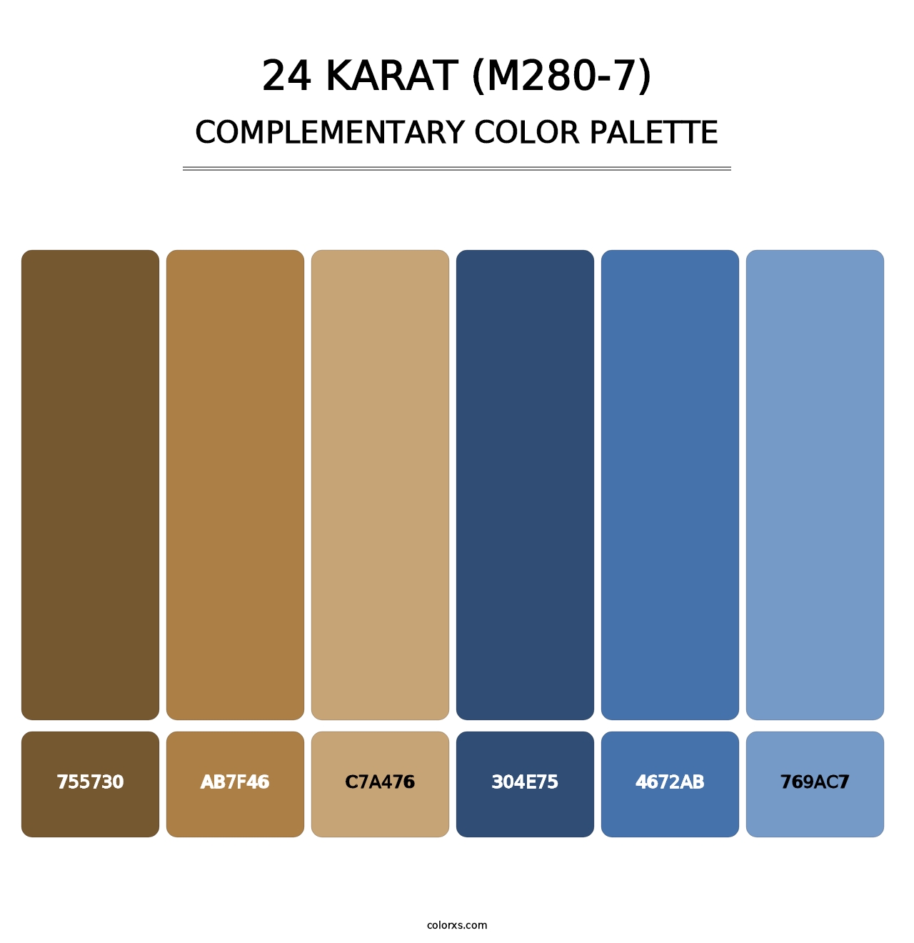 24 Karat (M280-7) - Complementary Color Palette