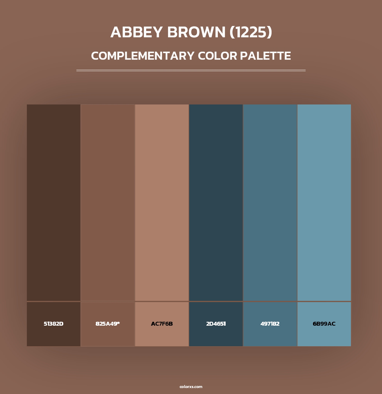 Abbey Brown (1225) - Complementary Color Palette