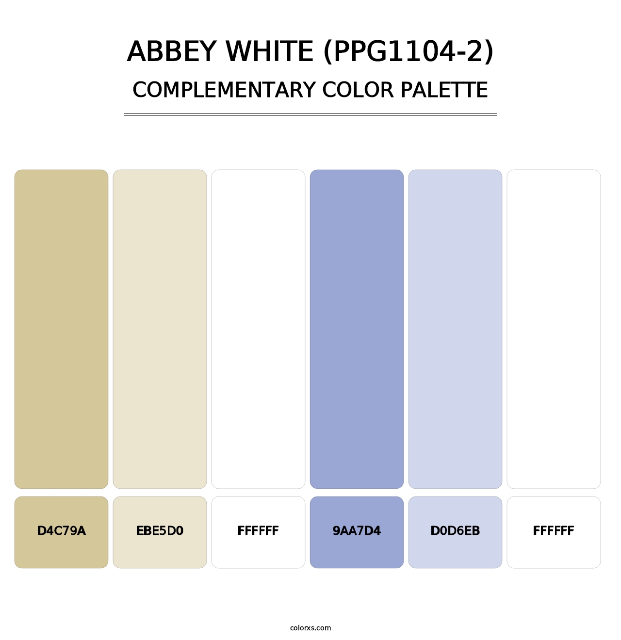 Abbey White (PPG1104-2) - Complementary Color Palette