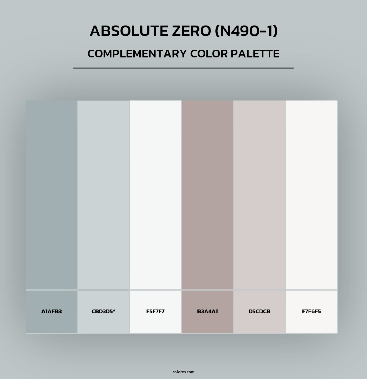 Absolute Zero (N490-1) - Complementary Color Palette