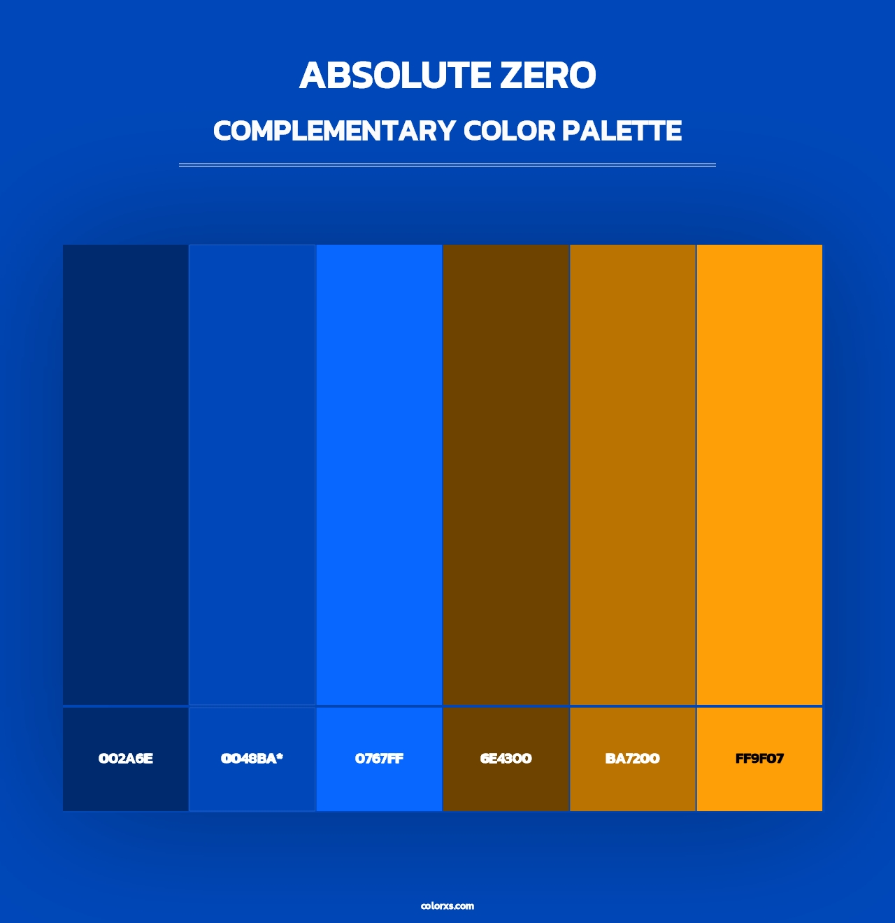Absolute Zero - Complementary Color Palette