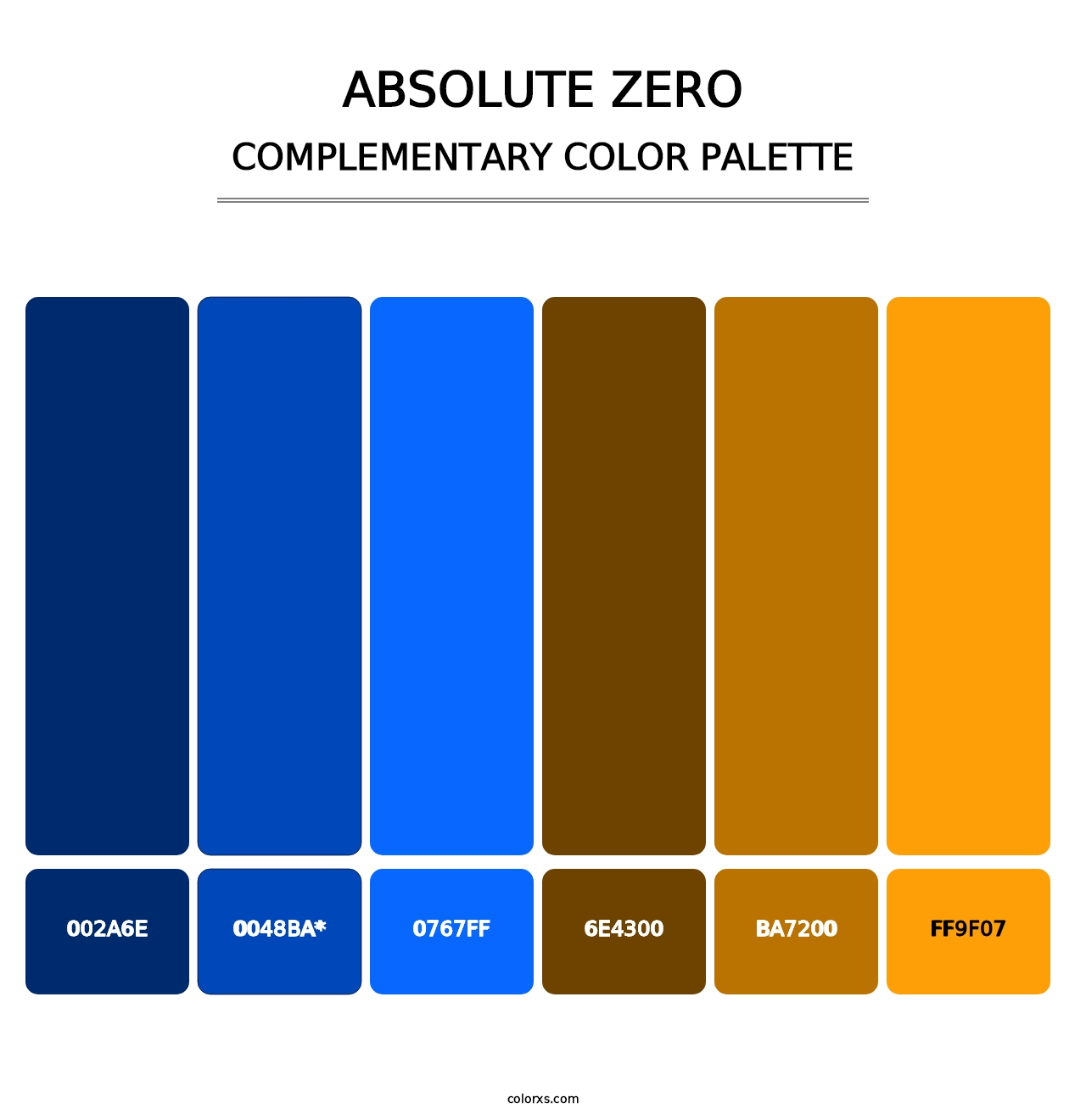 Absolute Zero - Complementary Color Palette
