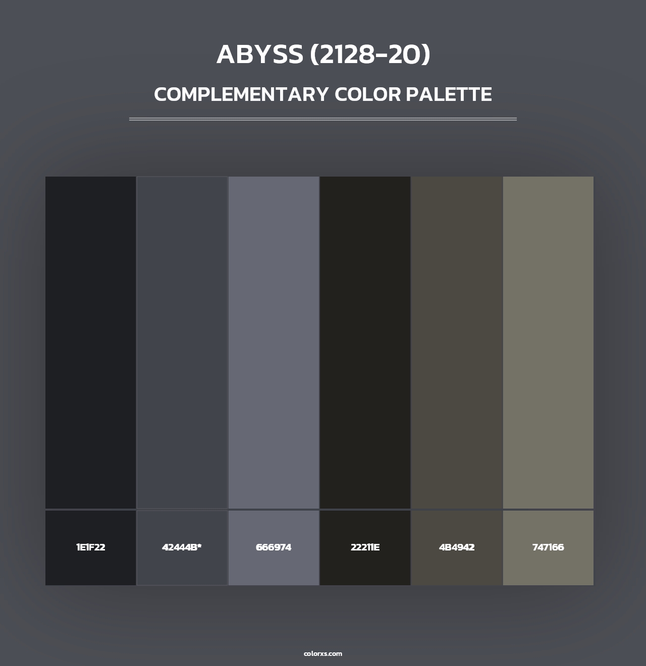 Abyss (2128-20) - Complementary Color Palette