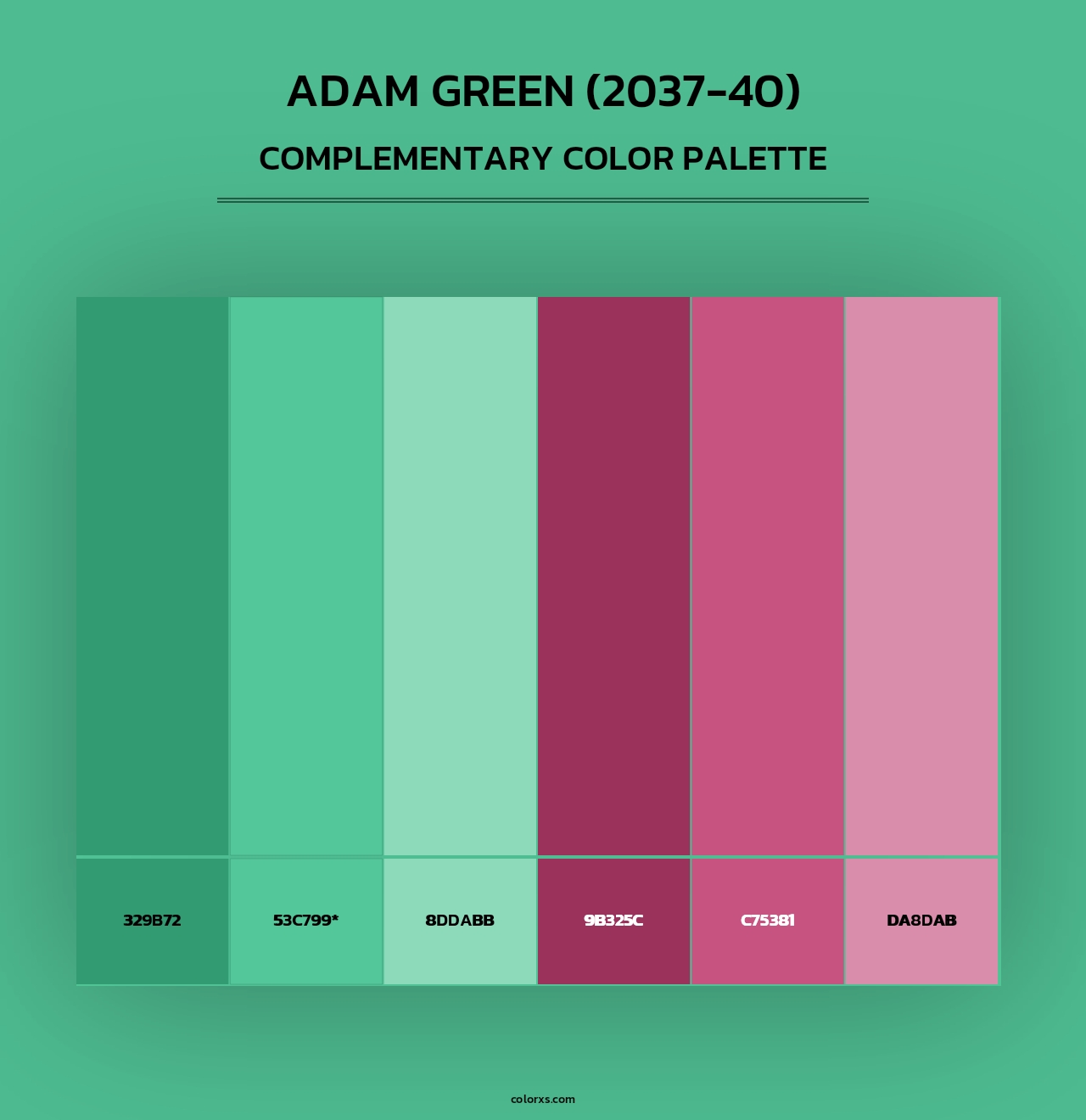 Adam Green (2037-40) - Complementary Color Palette