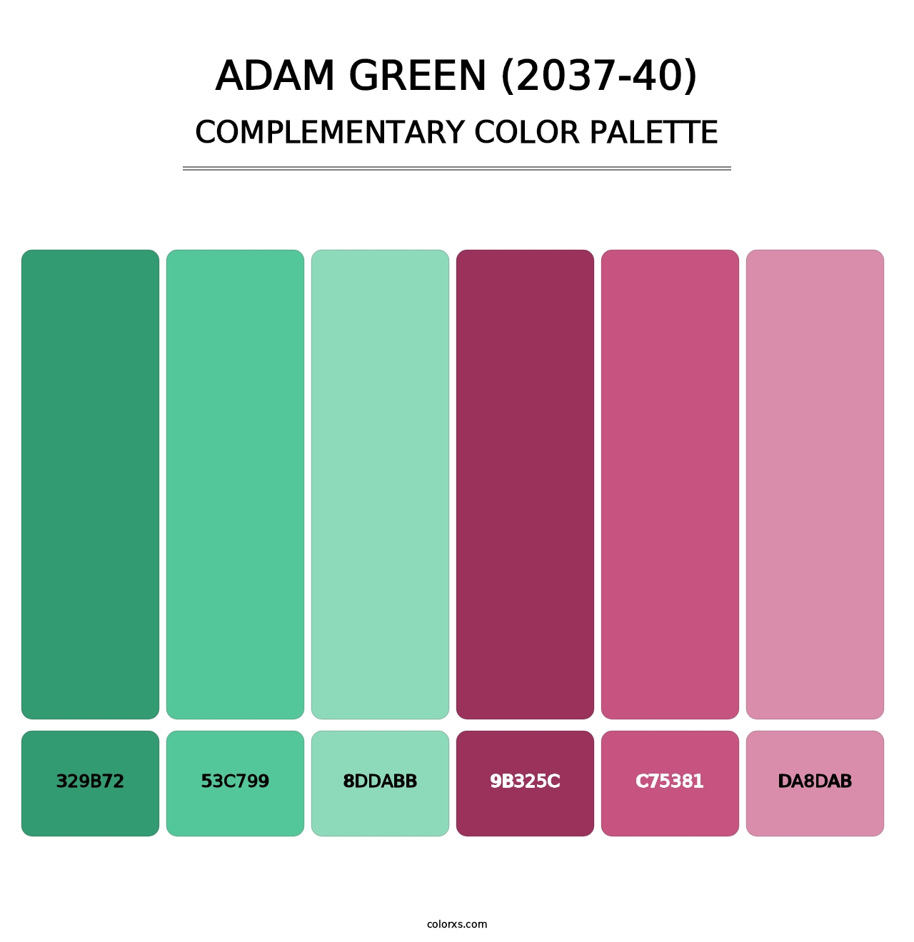 Adam Green (2037-40) - Complementary Color Palette