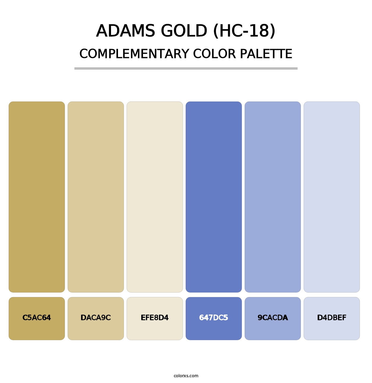 Adams Gold (HC-18) - Complementary Color Palette