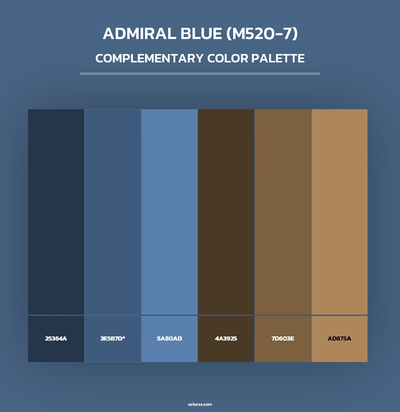 Admiral Blue (M520-7) - Complementary Color Palette