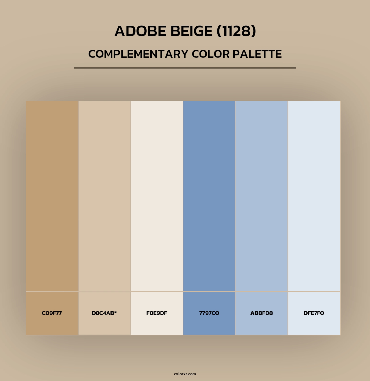 Adobe Beige (1128) - Complementary Color Palette