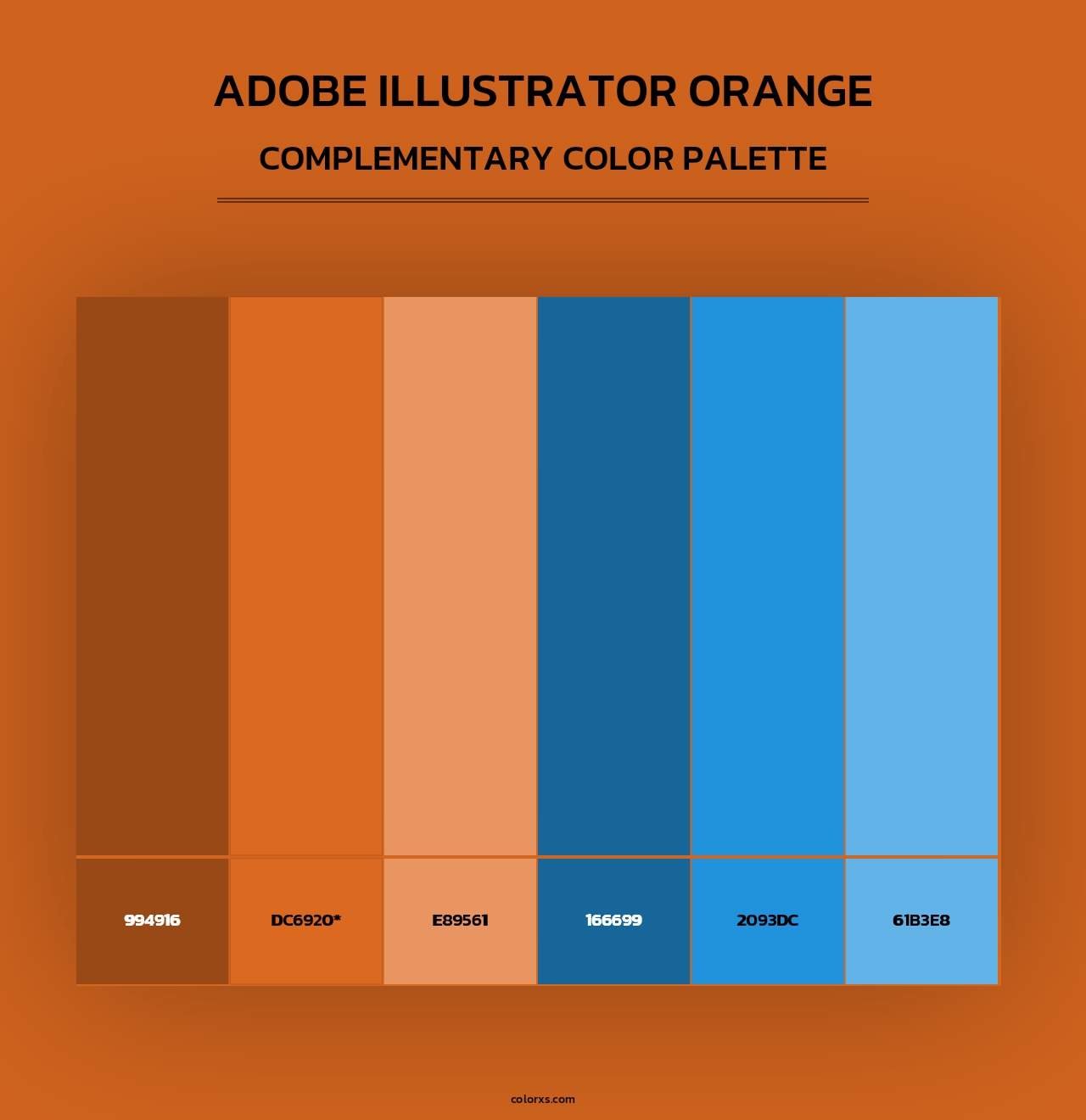Adobe Illustrator Orange - Complementary Color Palette